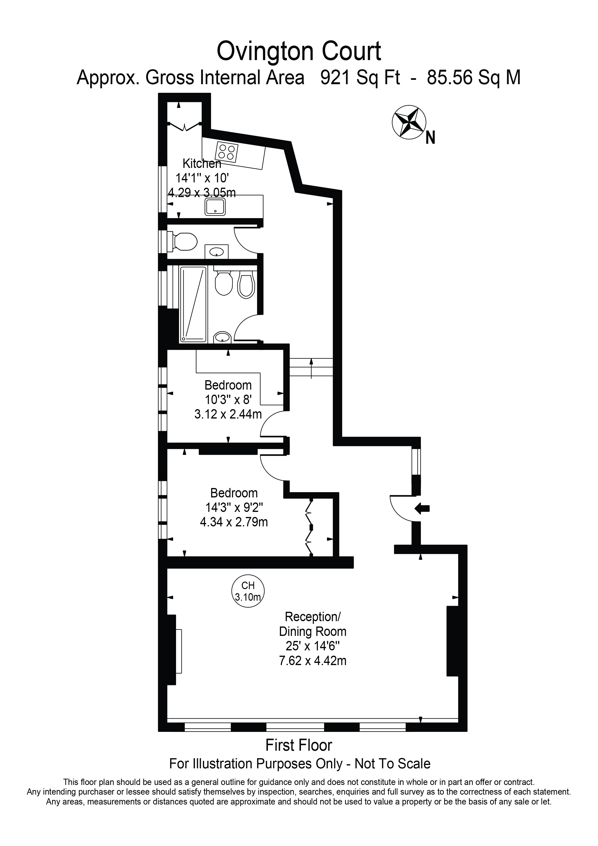 2 bed apartment for sale in Brompton Road, London - Property Floorplan