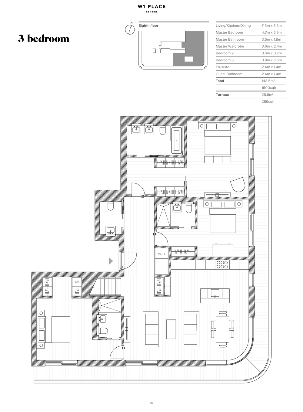 3 bed apartment for sale in Great Portland Street, London - Property floorplan
