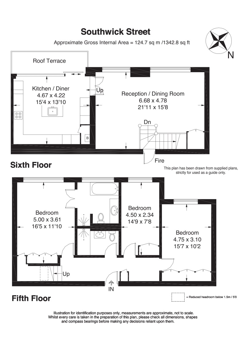 3 bed apartment for sale in Southwick Street, London - Property Floorplan