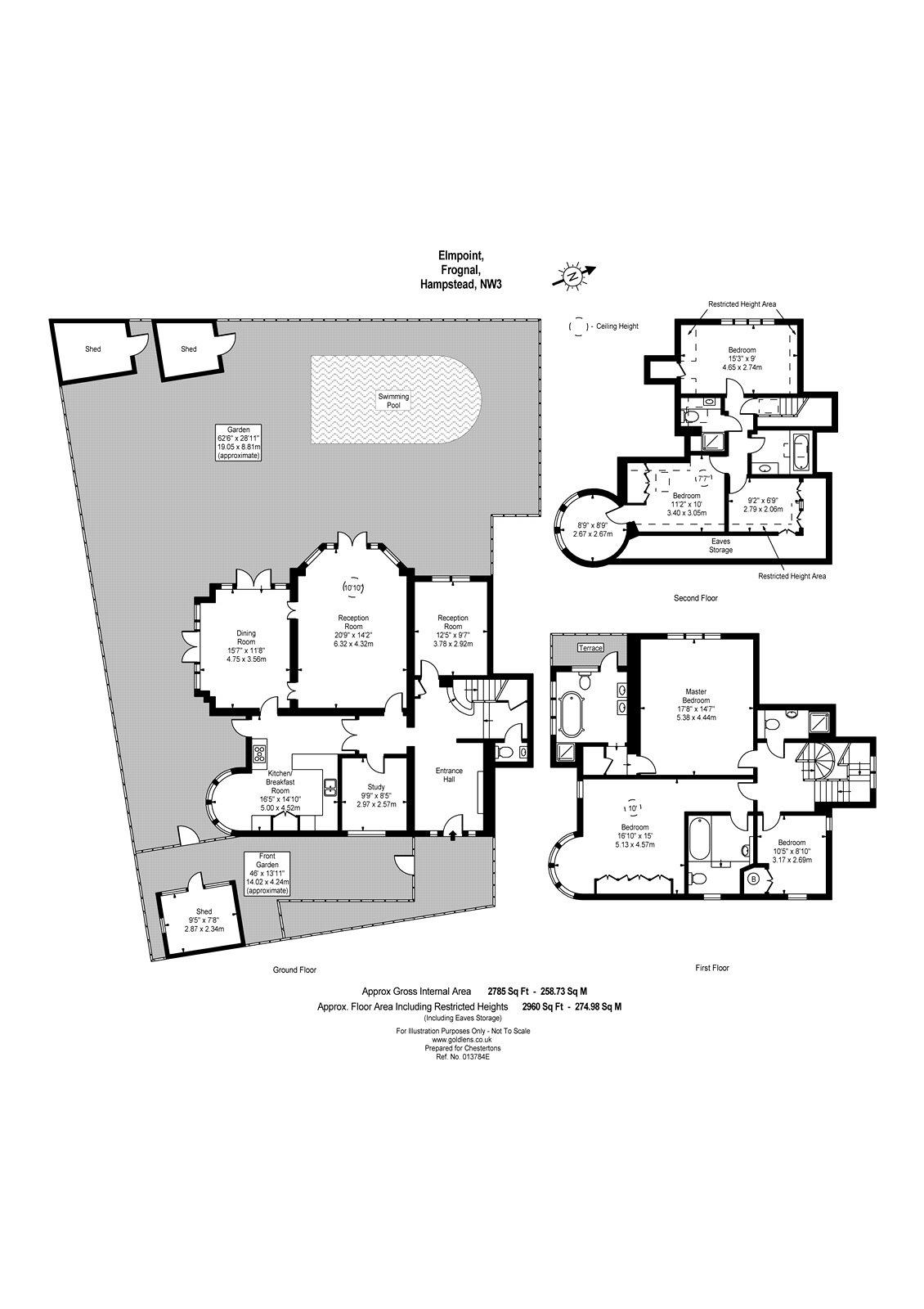 7 bed house to rent in Frognal, Hampstead - Property Floorplan