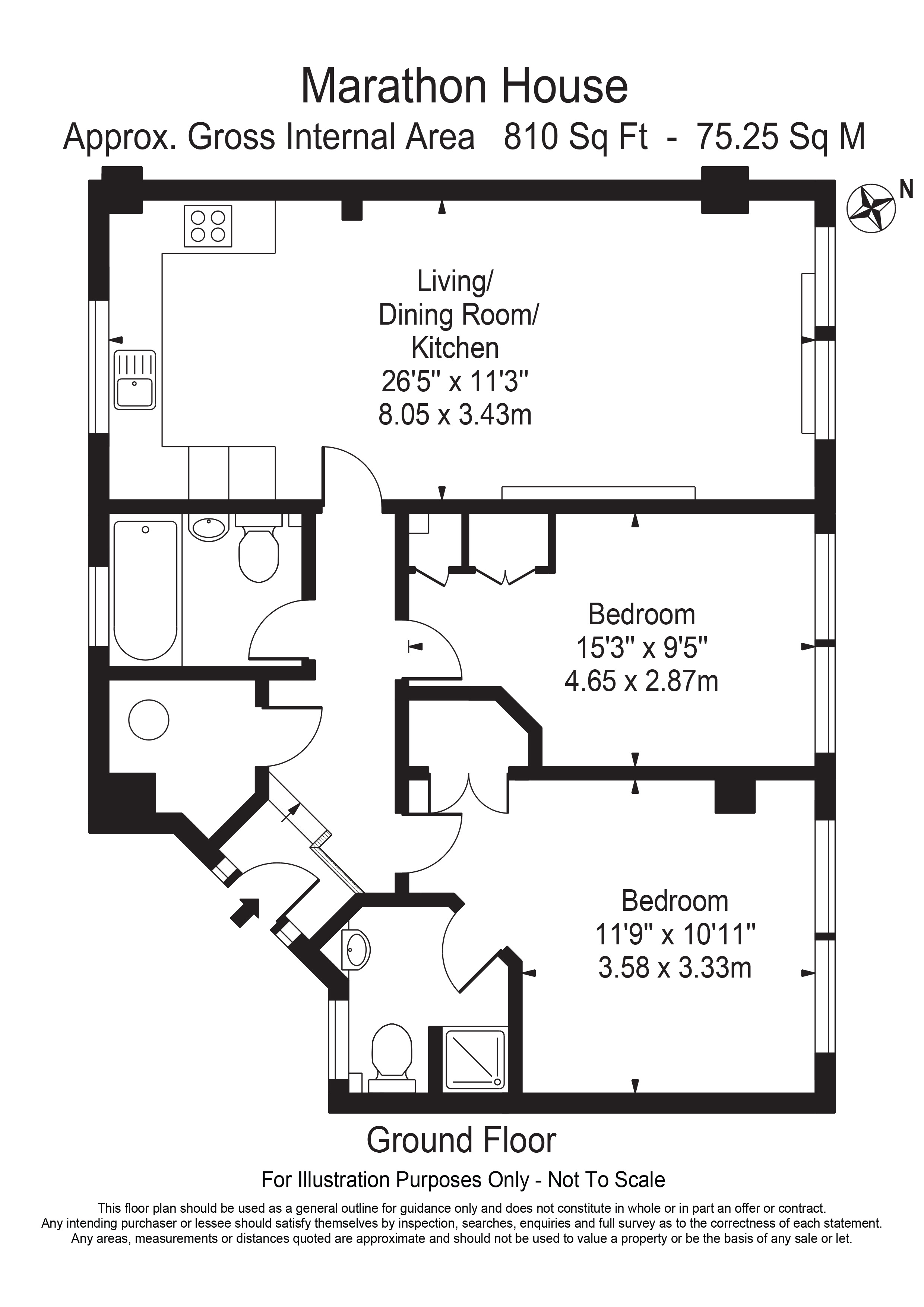 2 bed apartment for sale in Marylebone Road, London - Property Floorplan