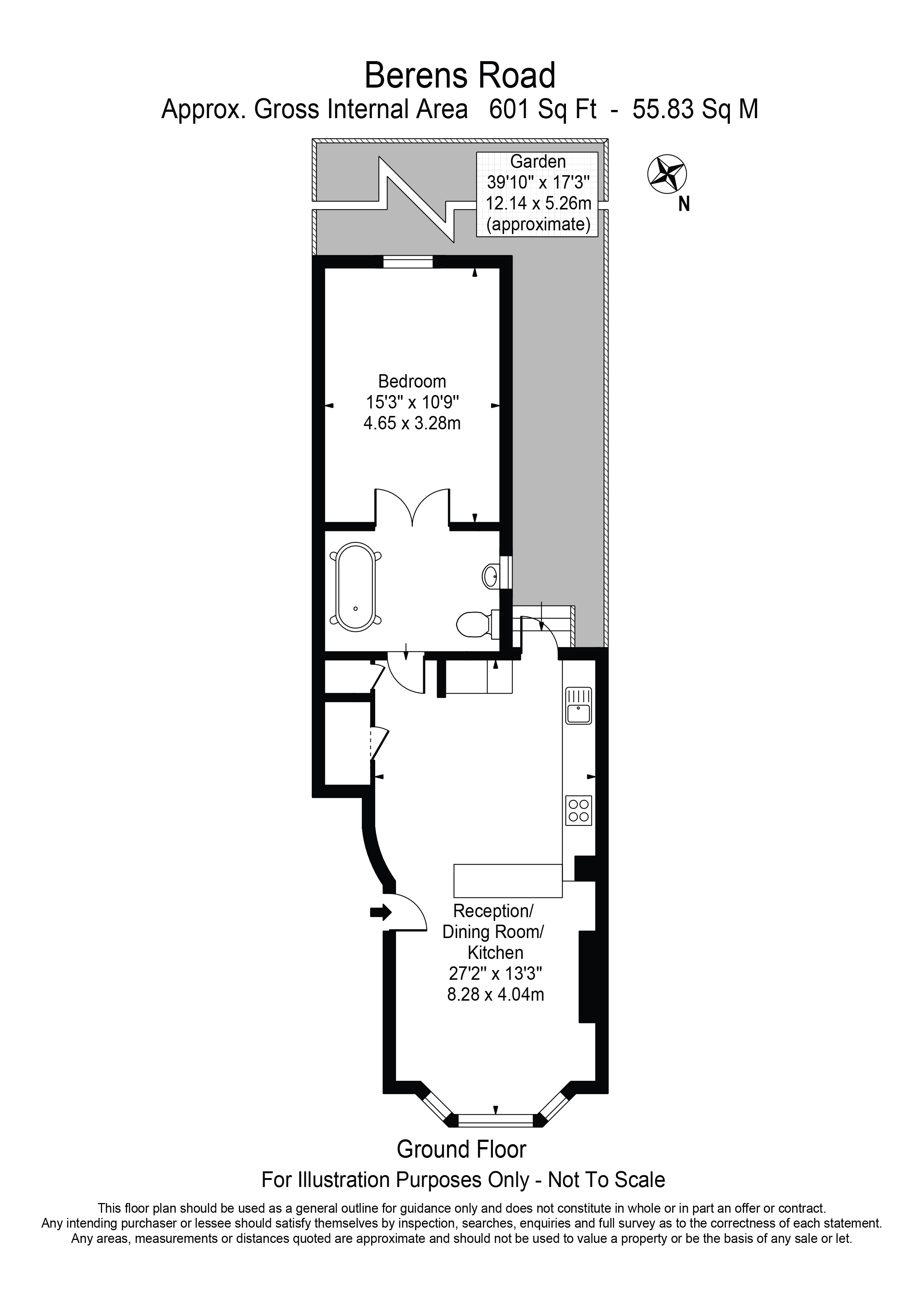 1 bed apartment for sale in Berens Road, London - Property floorplan