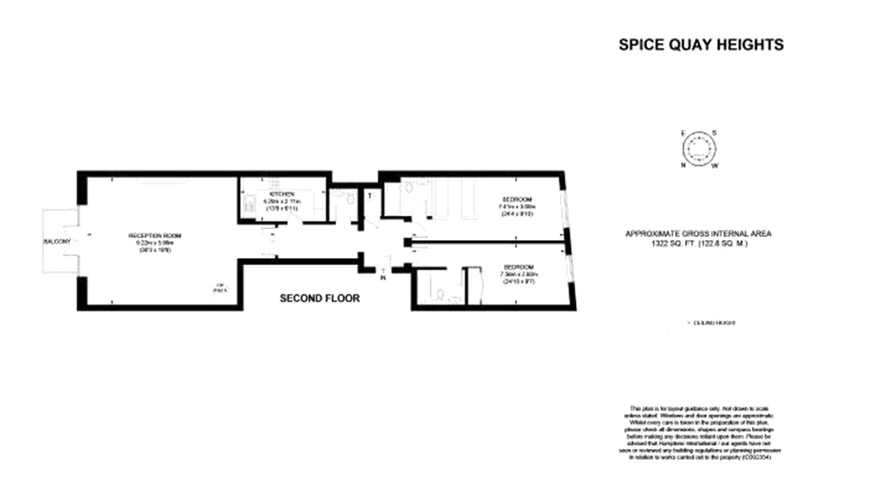 2 bed apartment for sale in Spice Quay Heights, 32 Shad Thames - Property Floorplan