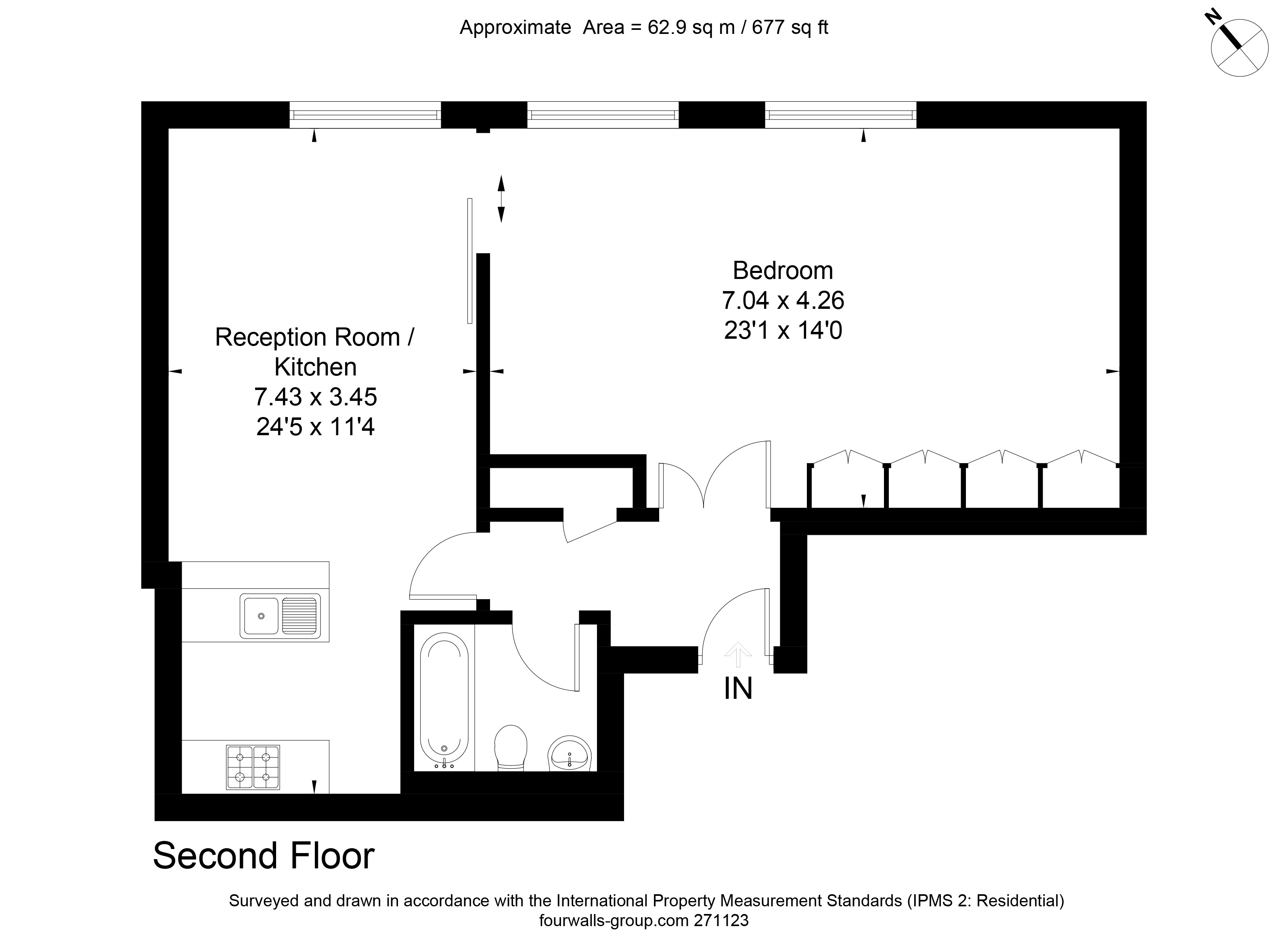 1 bed apartment for sale in Drysdale Street, London - Property floorplan