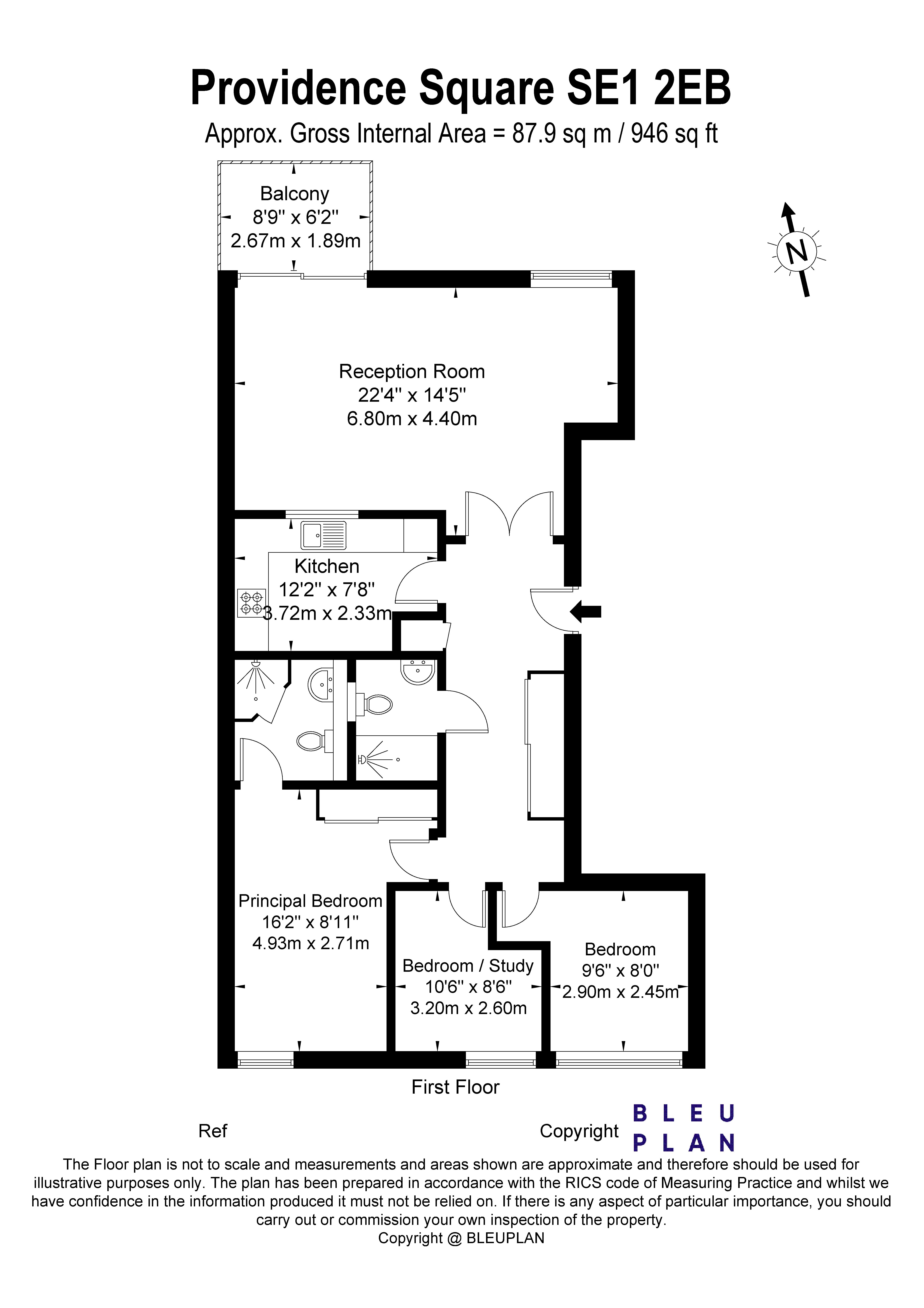 3 bed apartment for sale in Shad Thames, London - Property floorplan