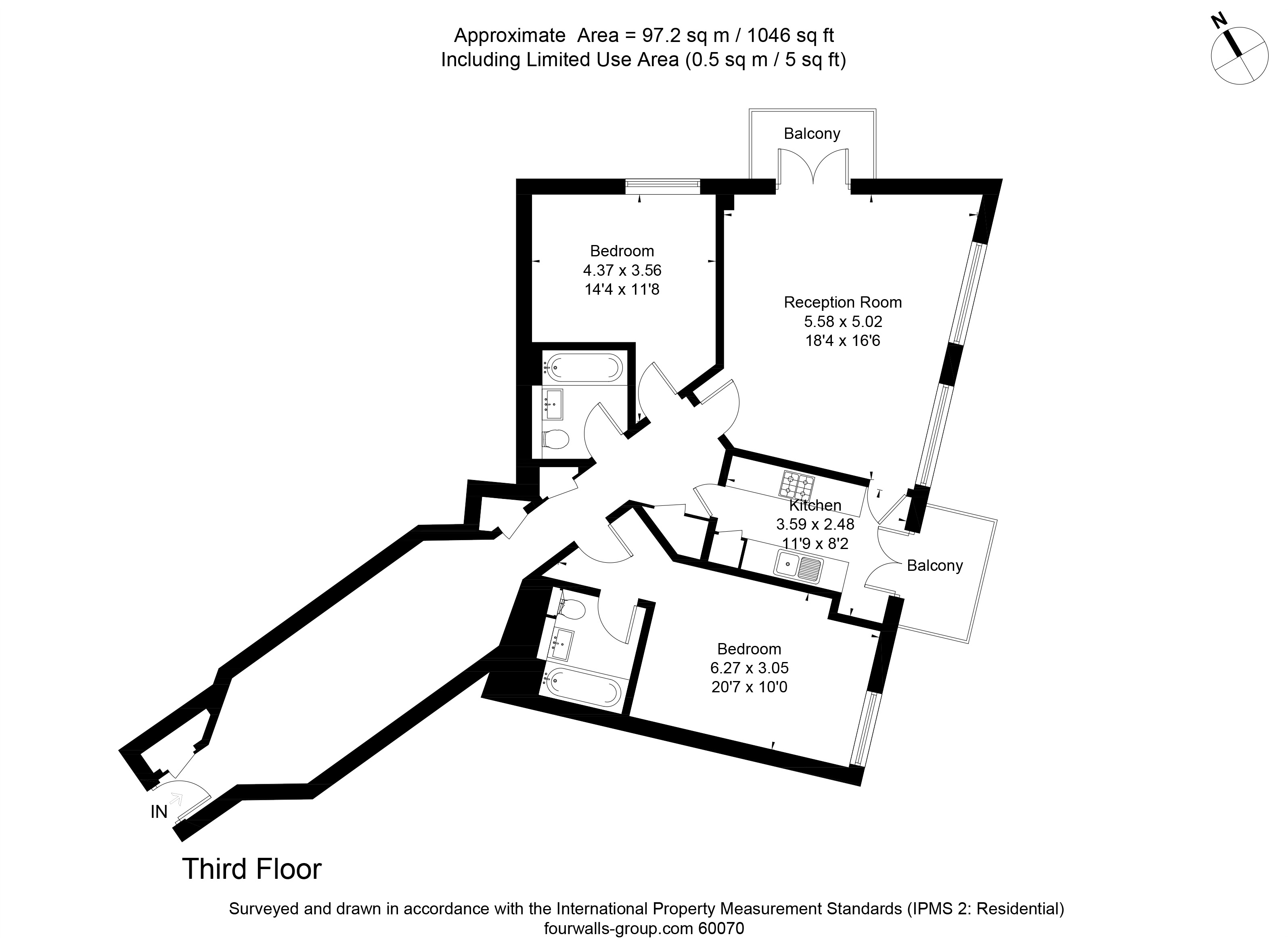 2 bed apartment for sale in Queen Elizabeth Street, London - Property Floorplan