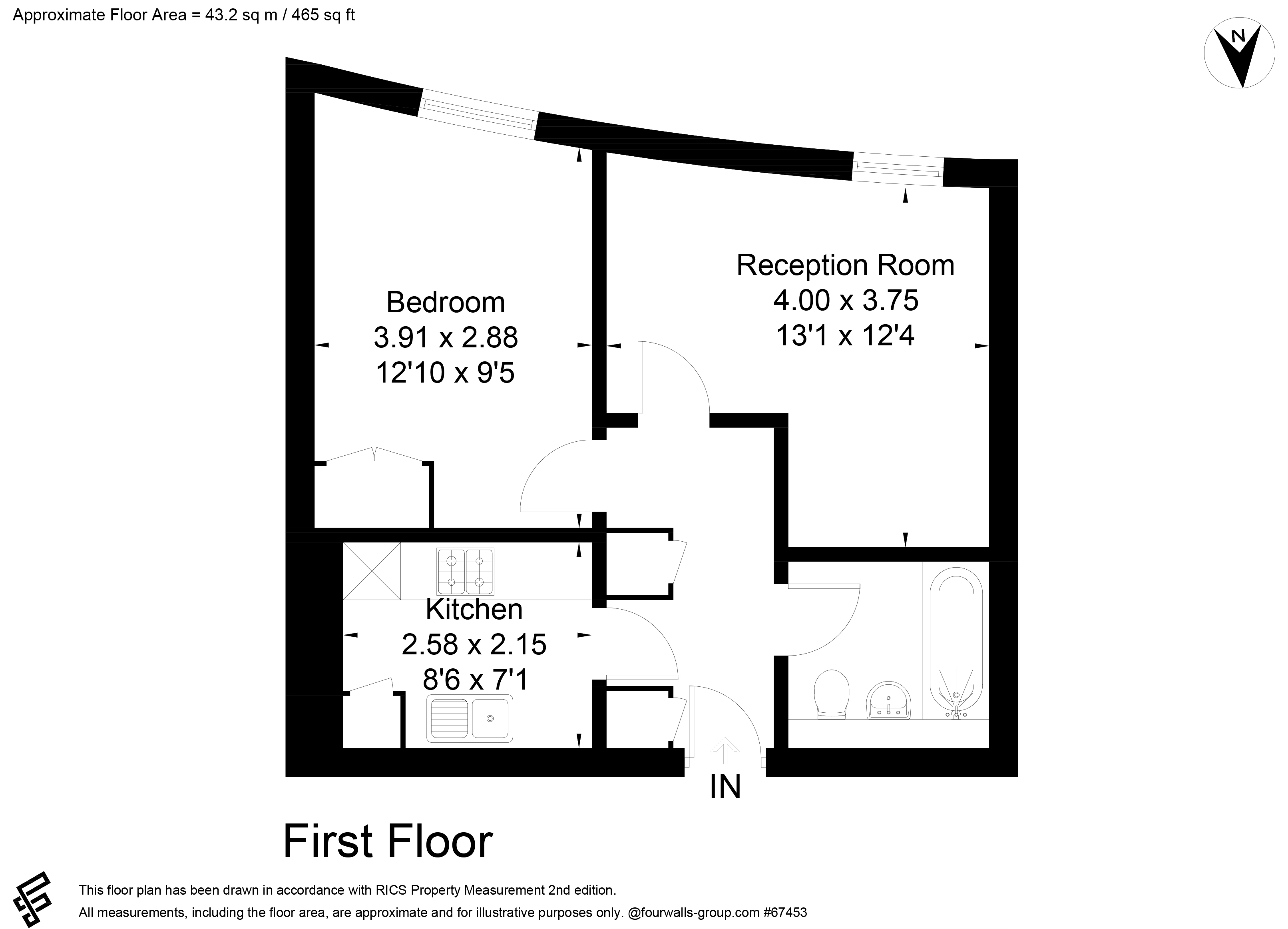 1 bed apartment for sale in Queen Elizabeth Street, London - Property floorplan