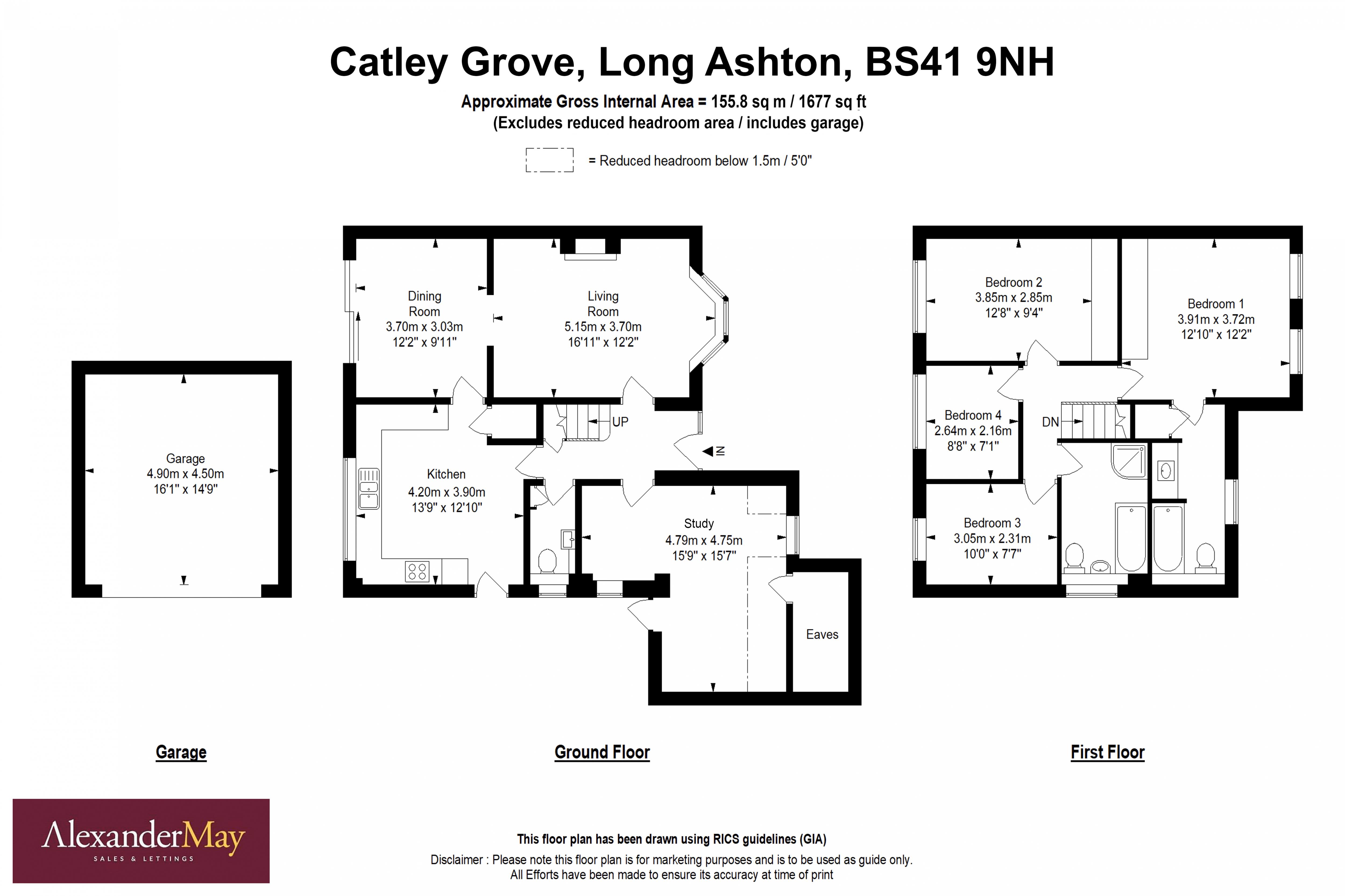 4 bed house for sale in Catley Grove, Bristol - Property Floorplan