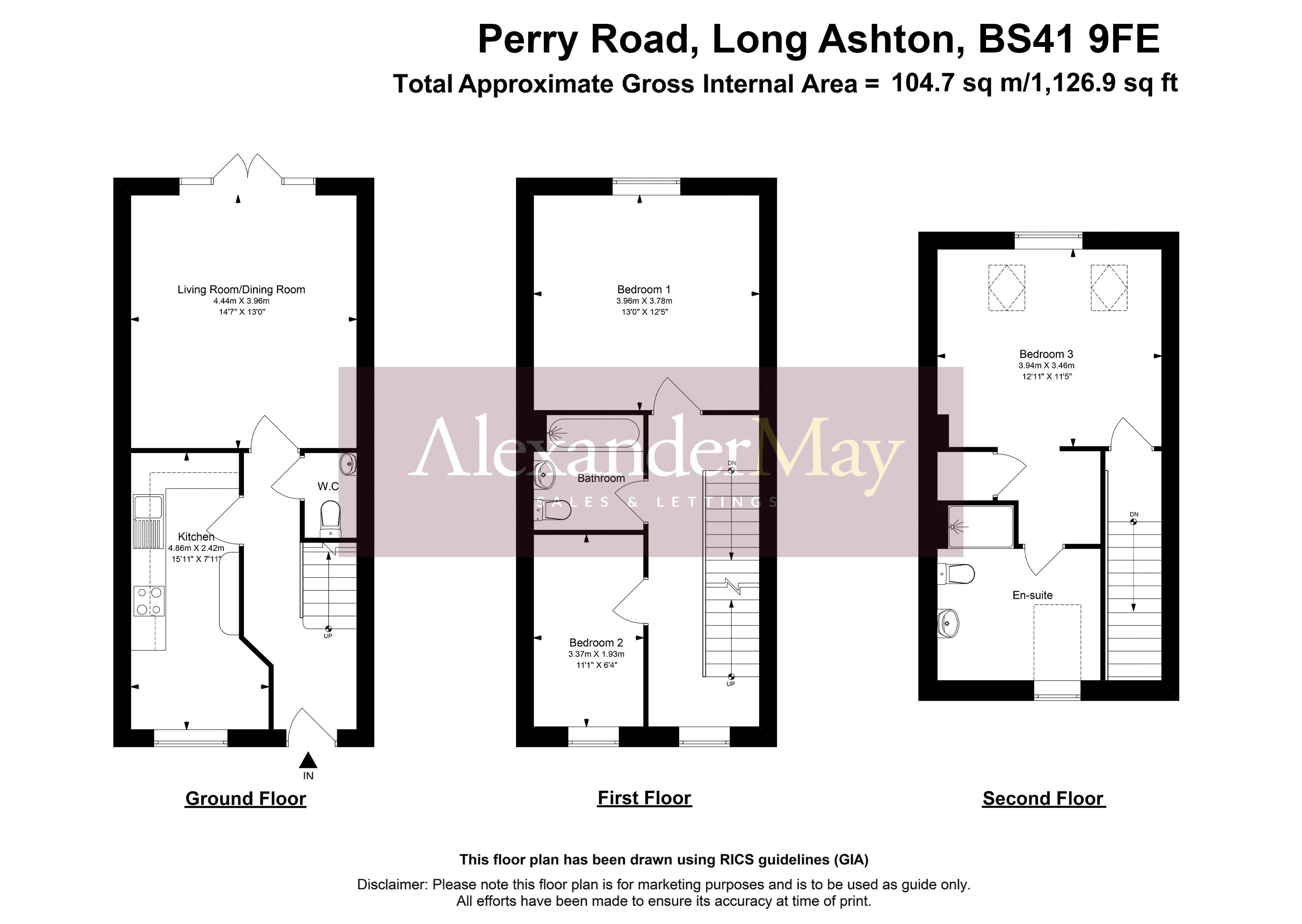 3 bed house for sale in Perry Road, Bristol - Property Floorplan
