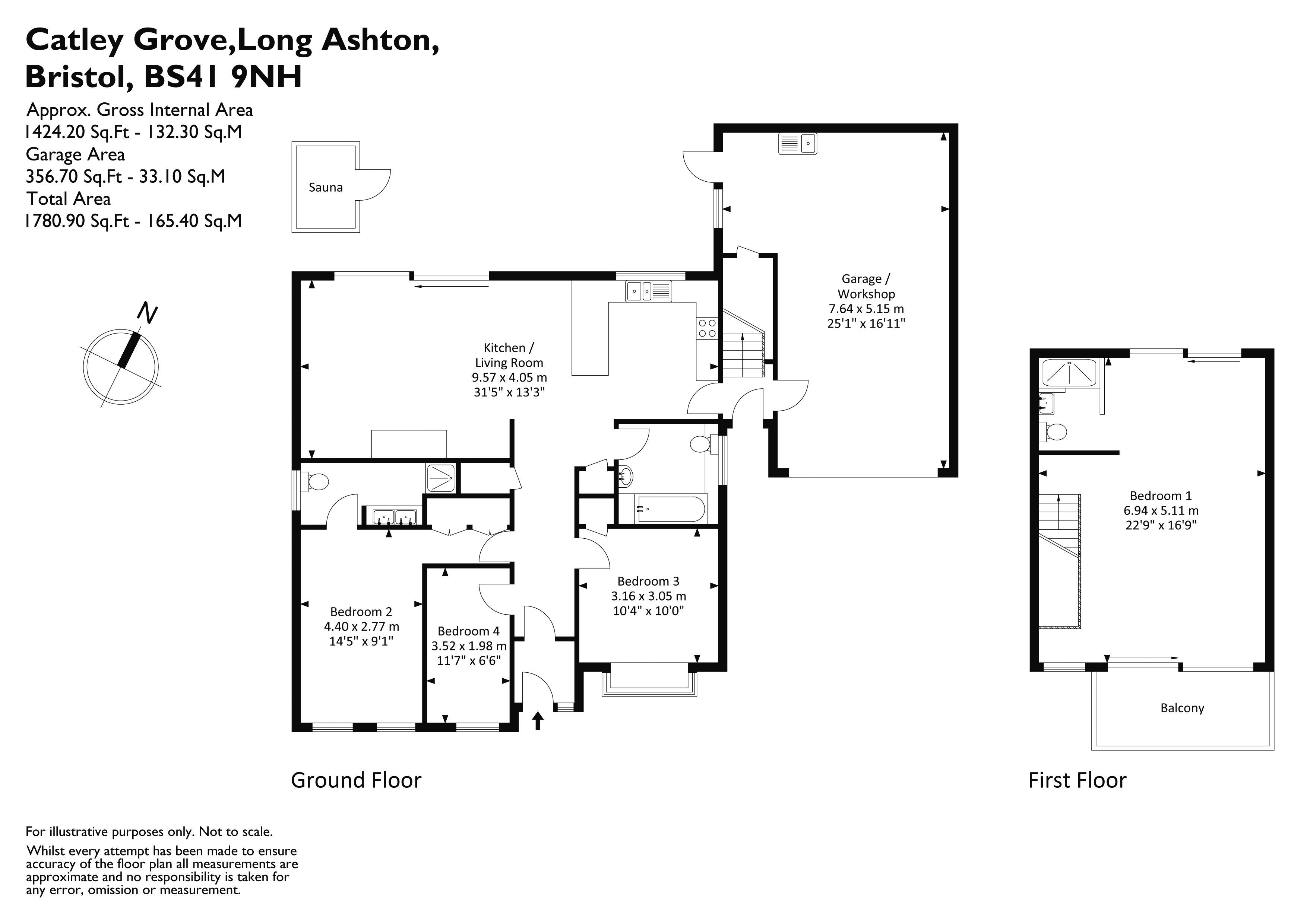 4 bed house for sale in Catley Grove, Bristol - Property Floorplan