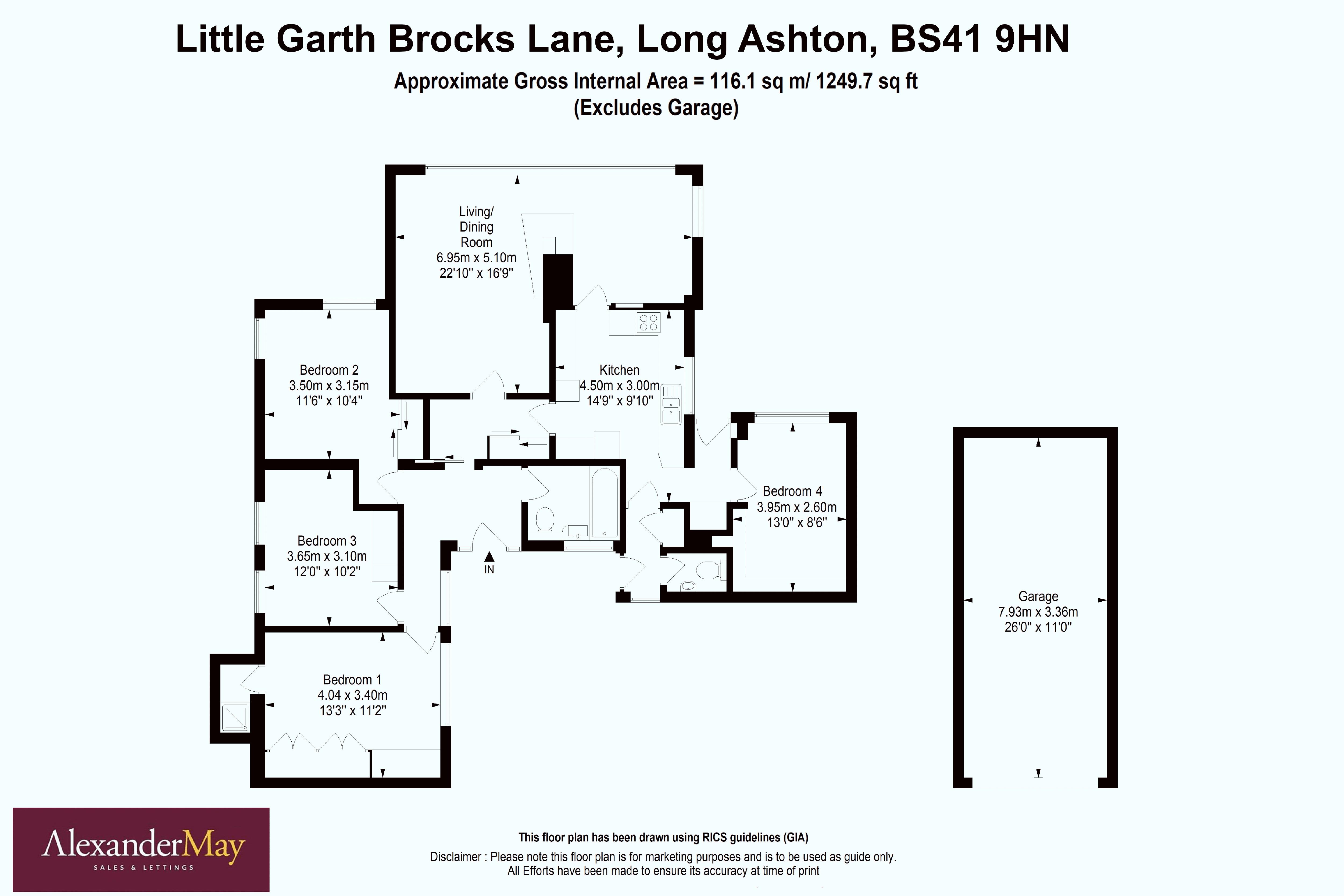 4 bed bungalow for sale in Brocks Lane, Bristol - Property Floorplan