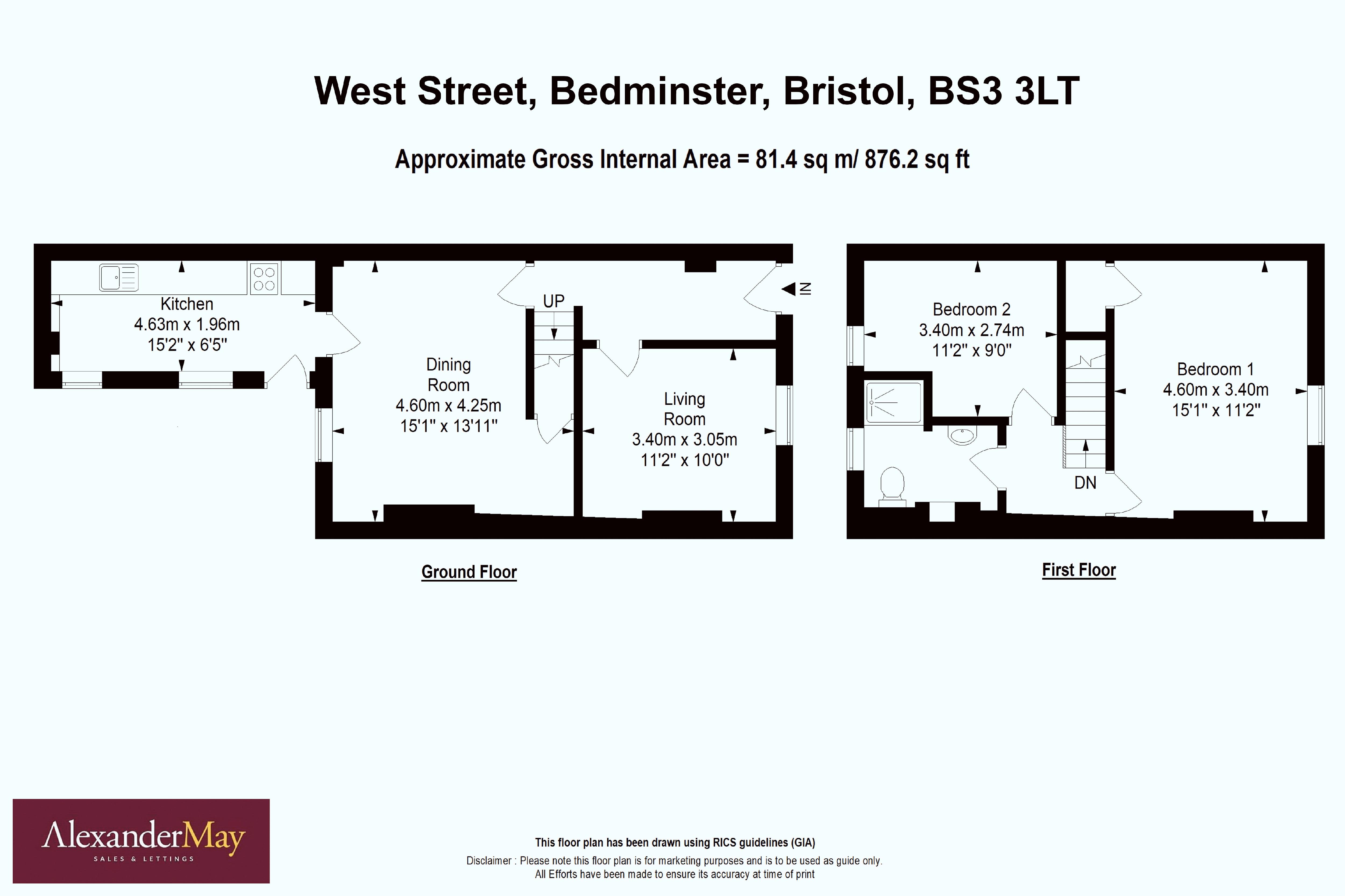 2 bed house for sale in West Street, Bristol - Property Floorplan