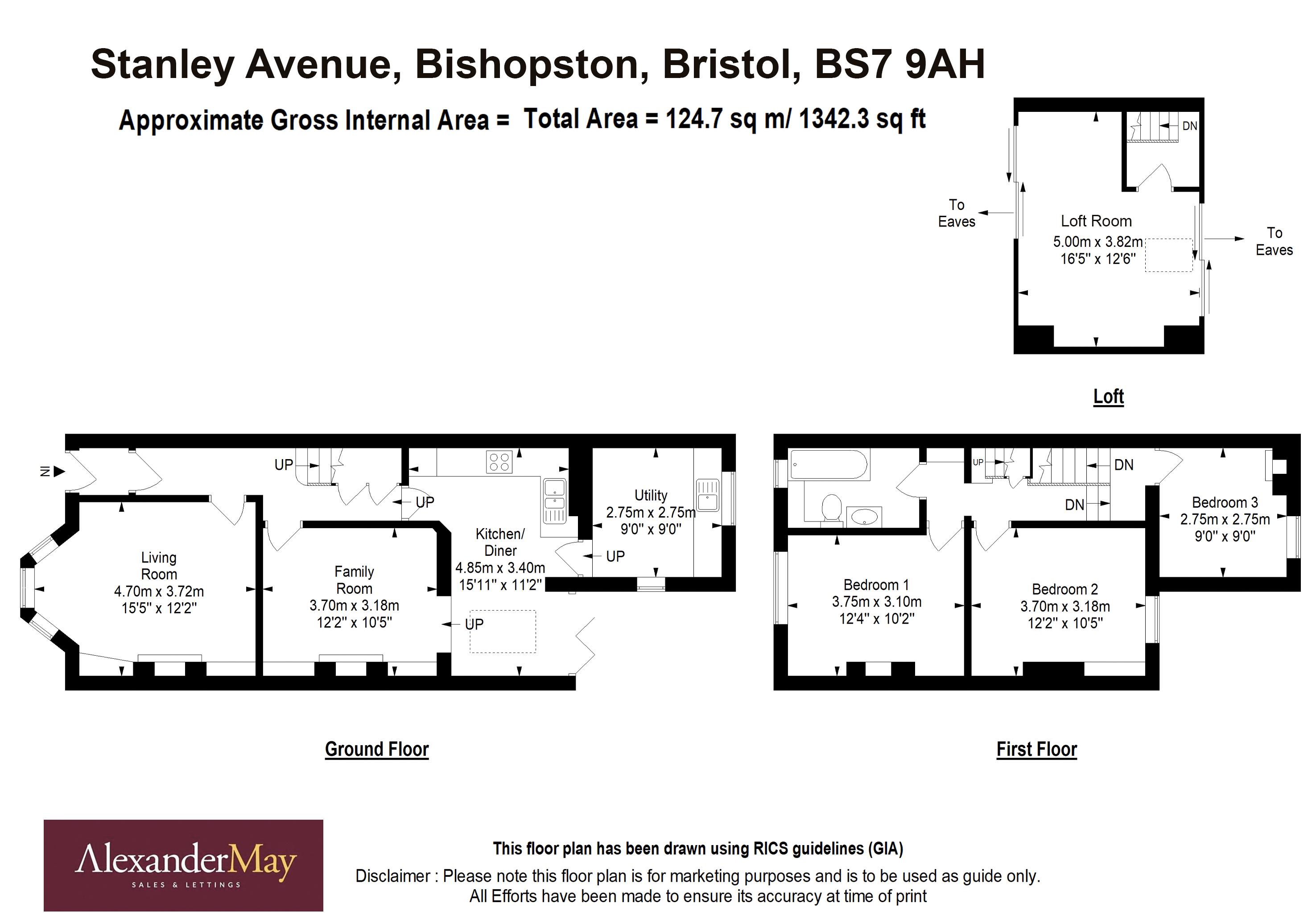 3 bed house for sale in Stanley Avenue, Bristol - Property Floorplan