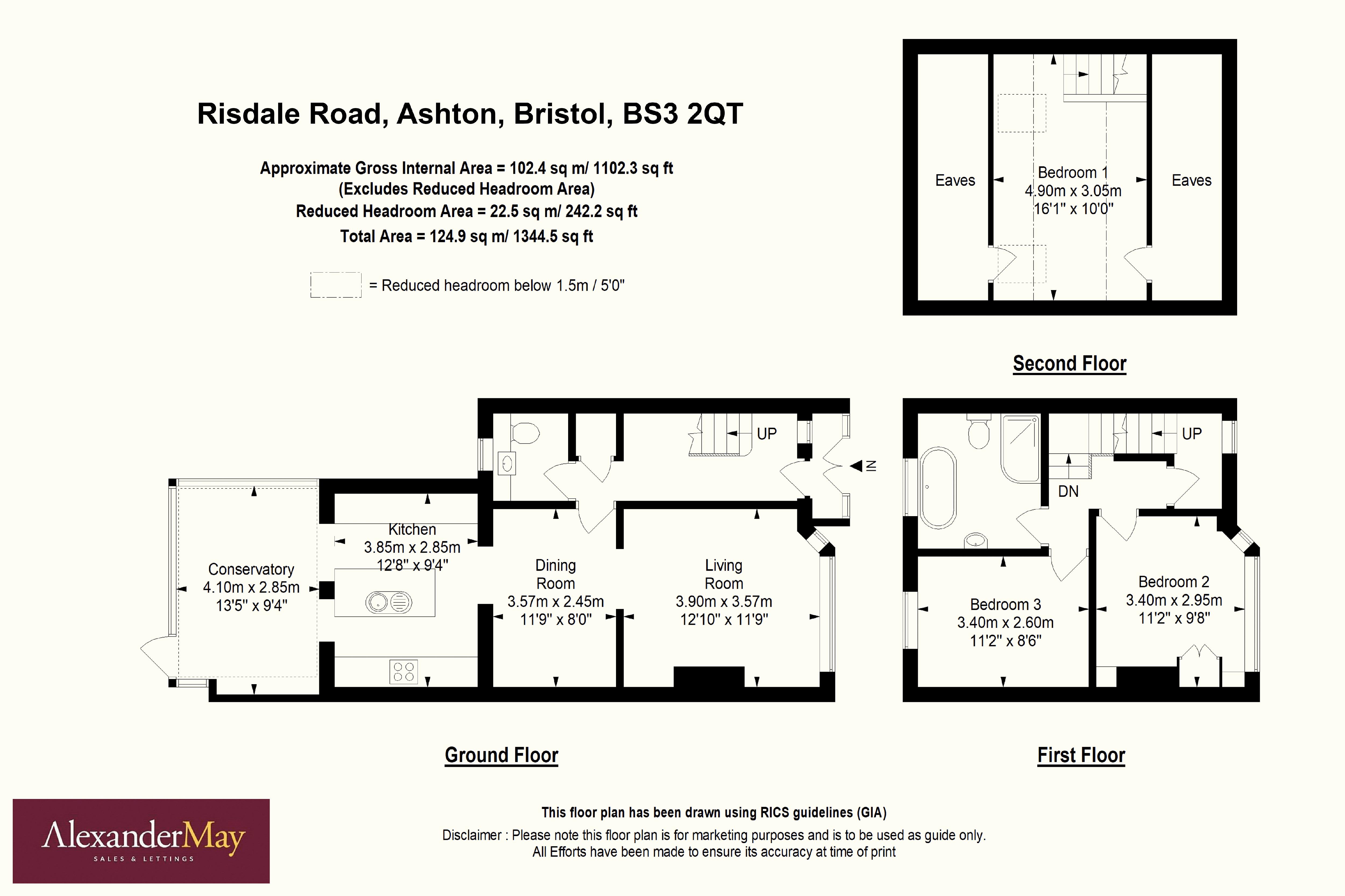 3 bed house for sale in Risdale Road, Bristol - Property Floorplan