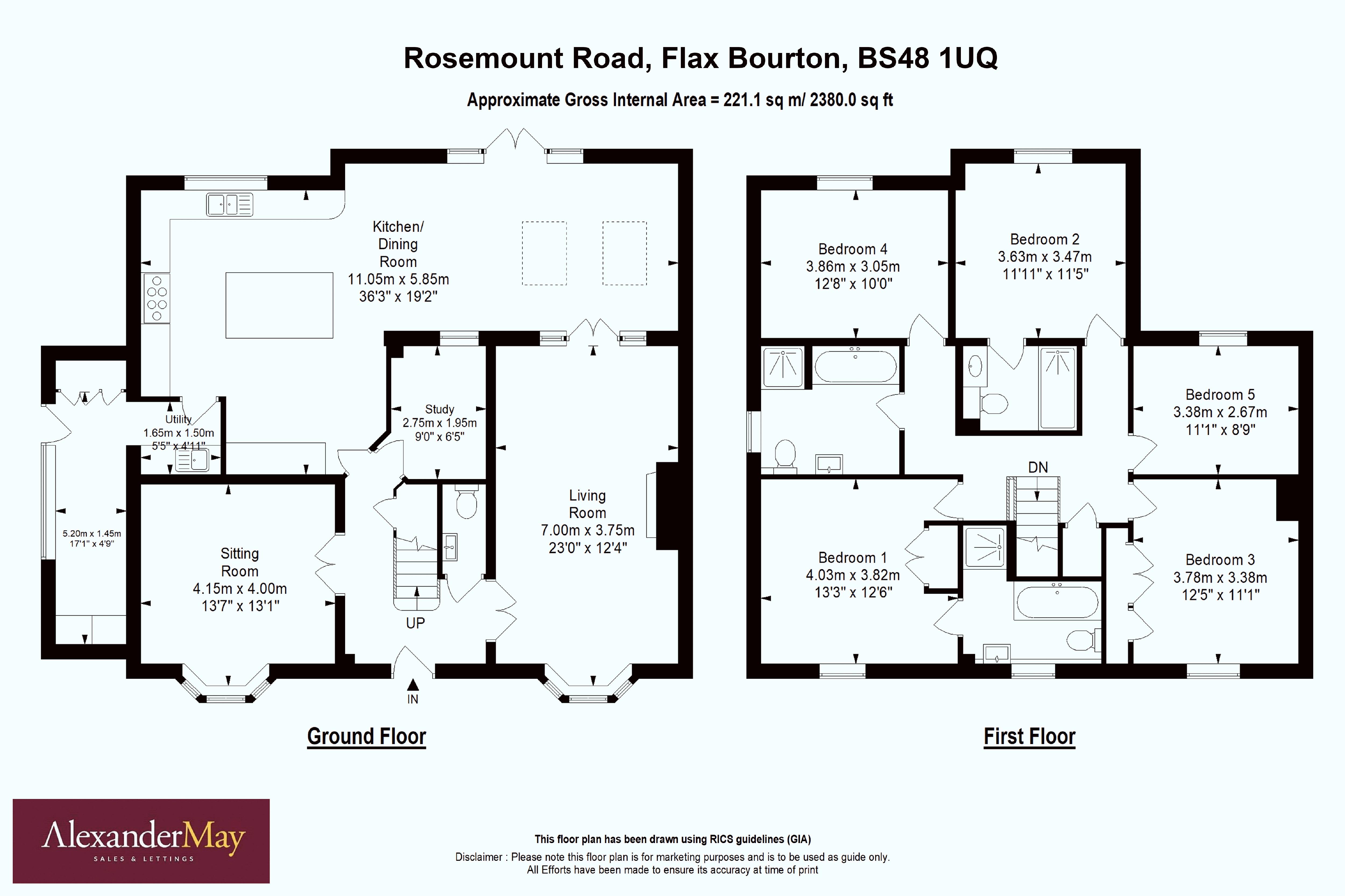 5 bed house for sale in Rosemount Road, Bristol - Property Floorplan