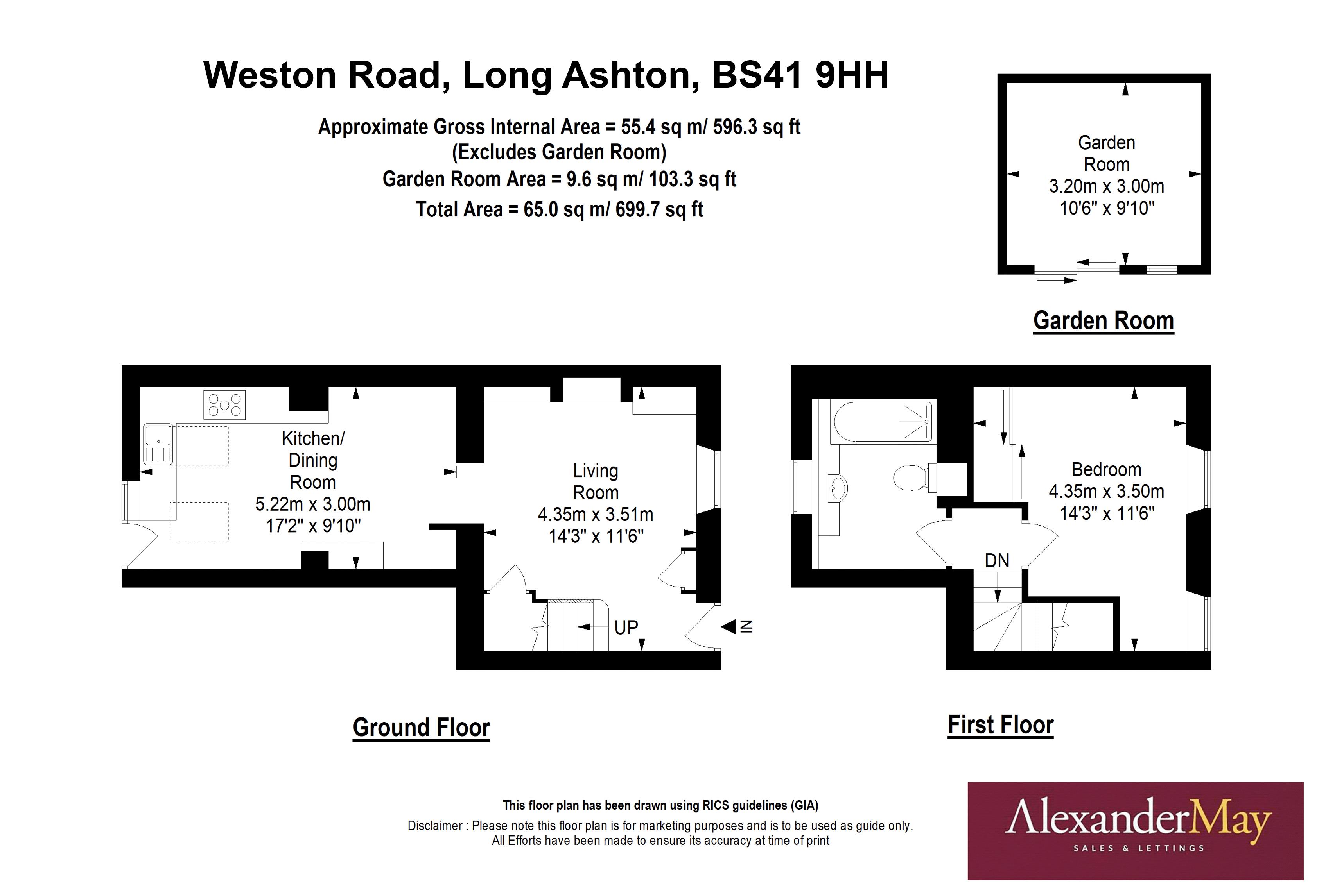1 bed house for sale in Weston Road, Bristol - Property Floorplan