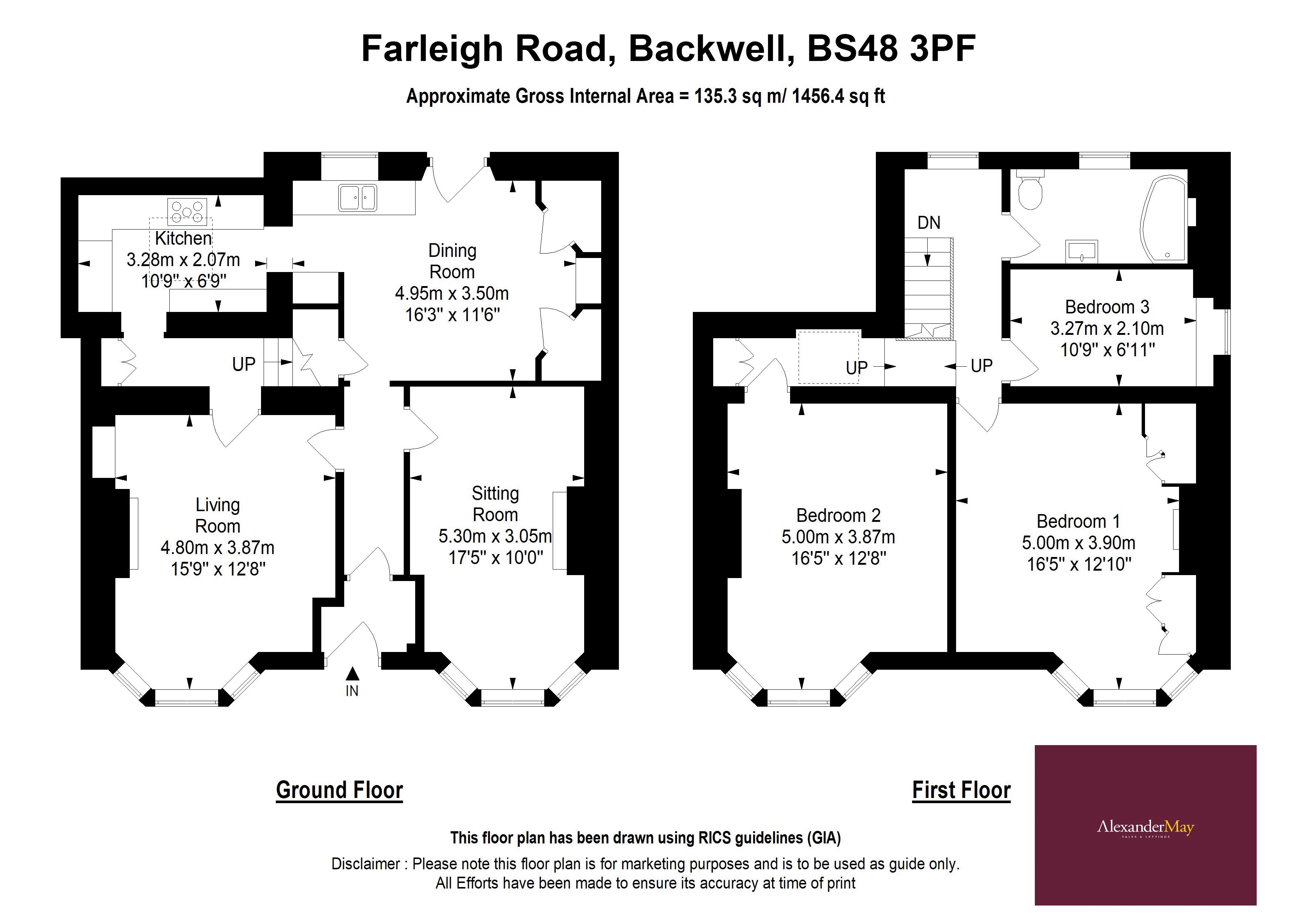 3 bed house for sale in Farleigh Road, Bristol - Property Floorplan