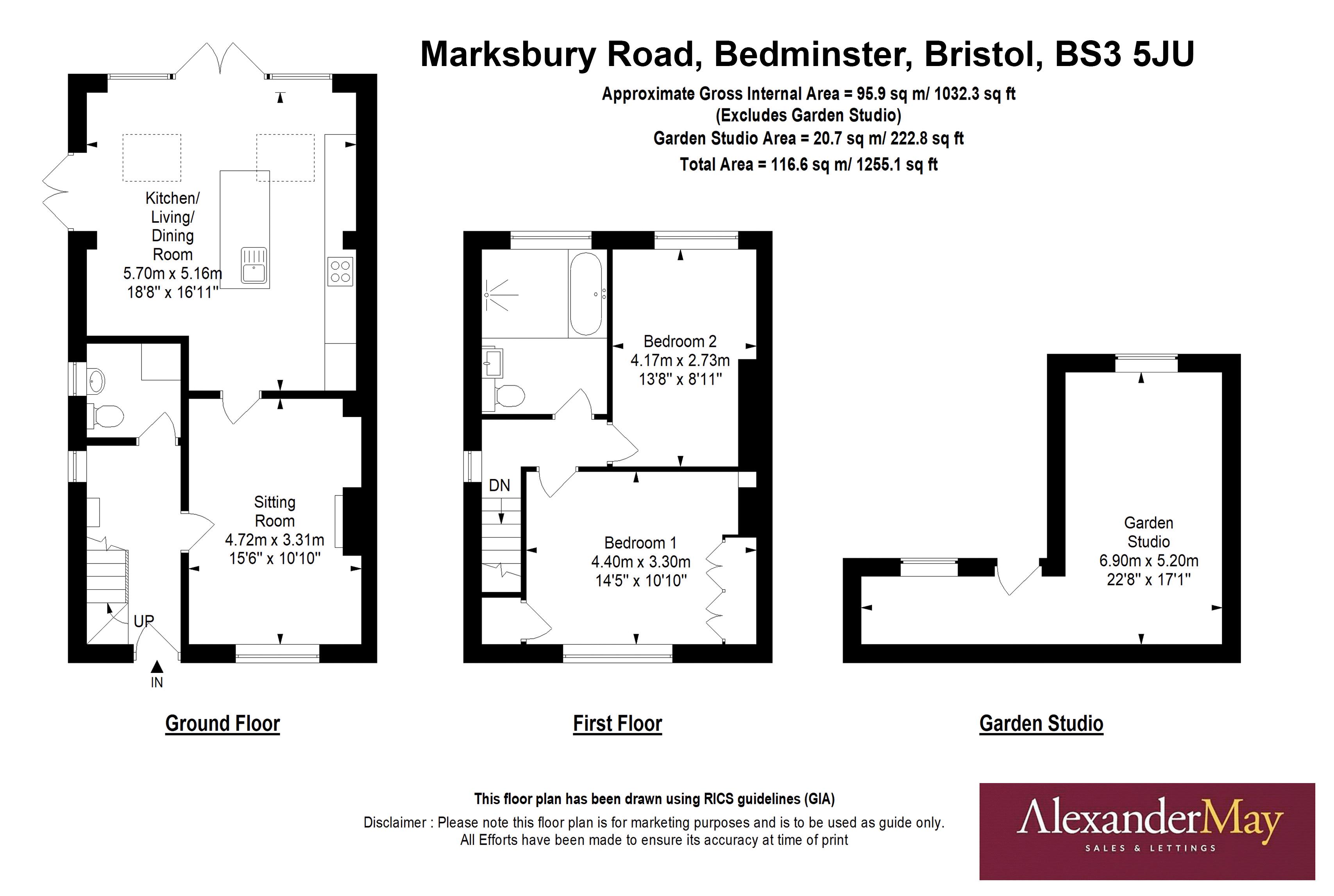 2 bed house for sale in Marksbury Road, Bristol - Property Floorplan
