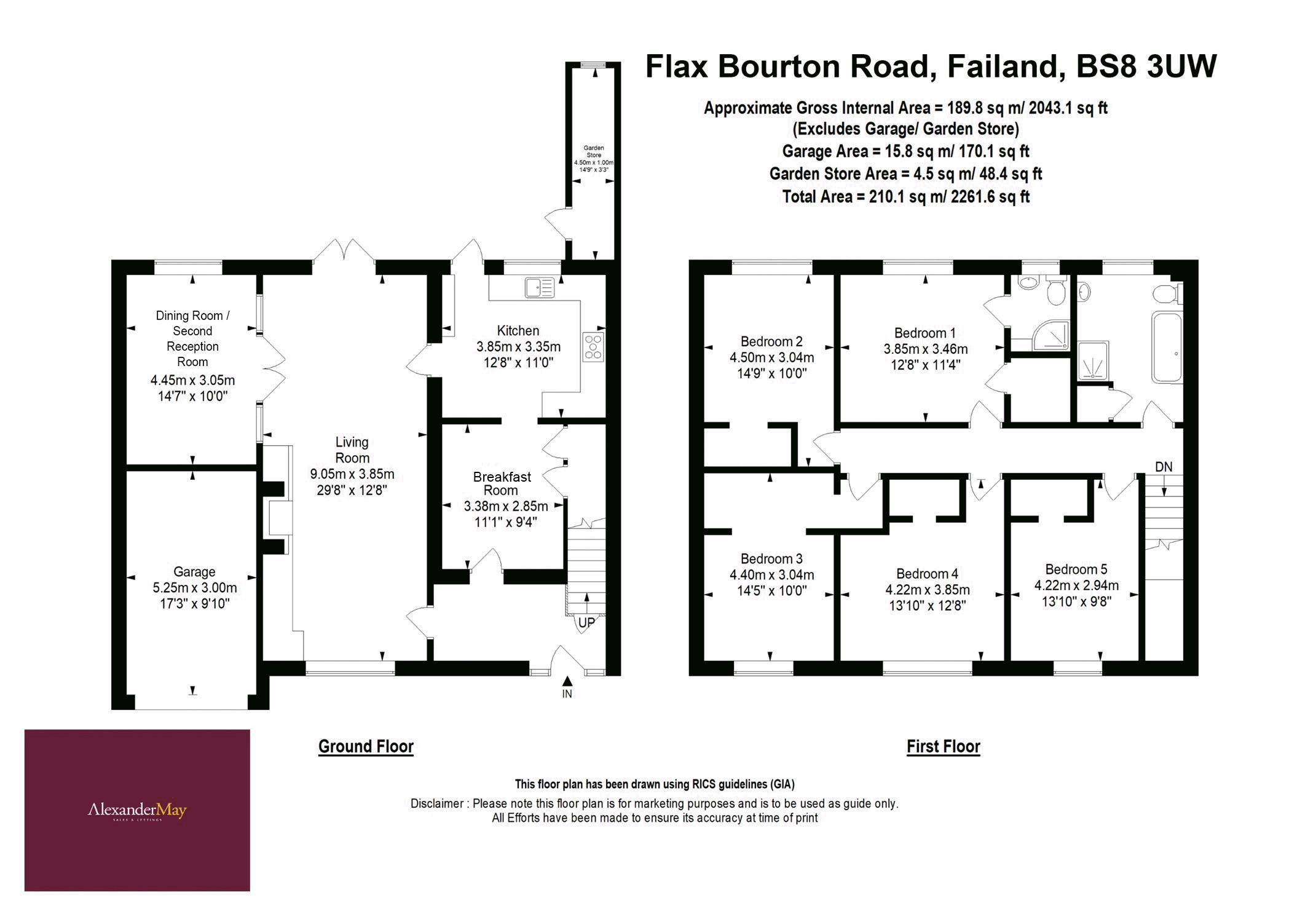 5 bed house for sale in Flax Bourton Road, Bristol - Property Floorplan