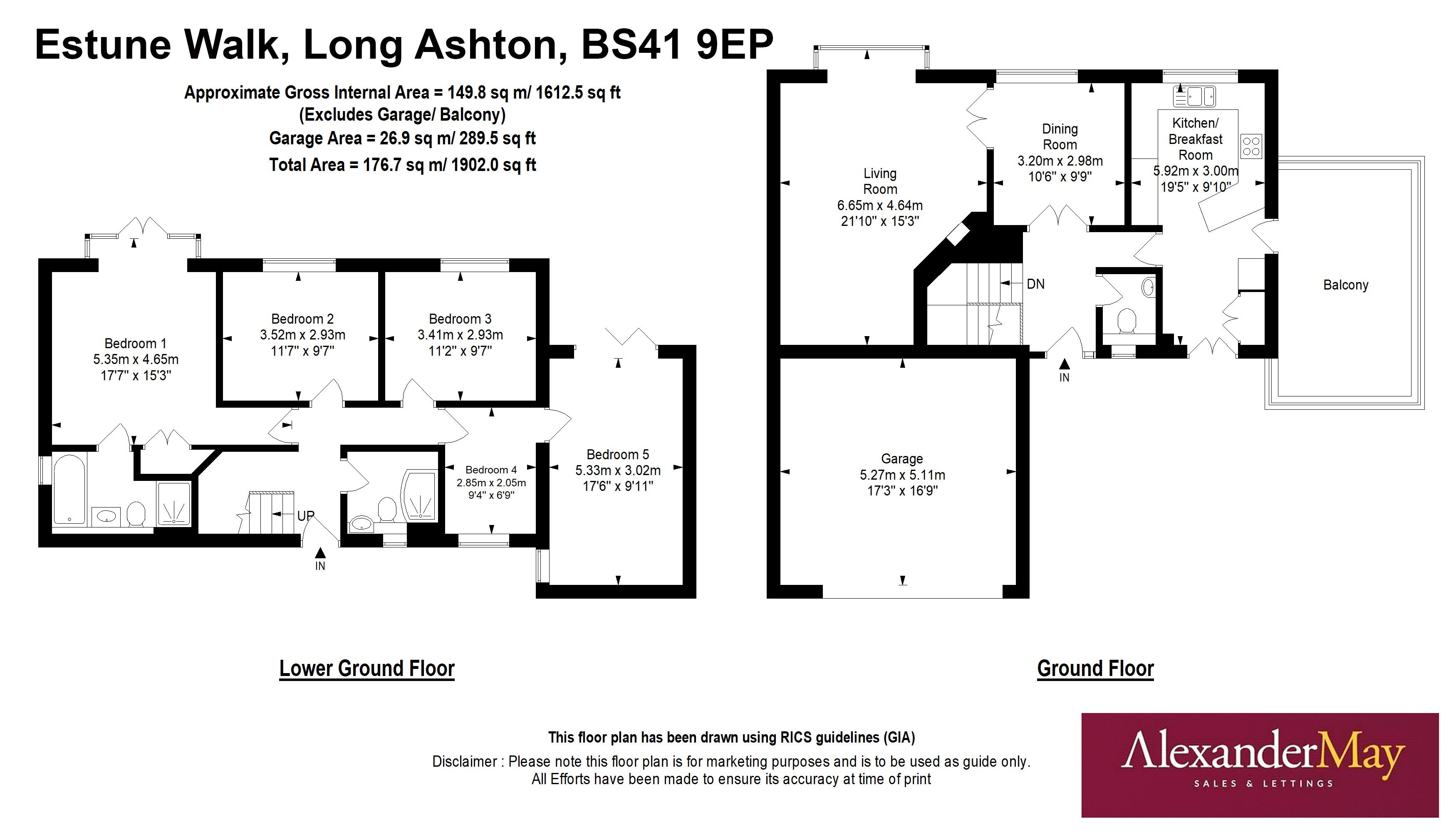4 bed house for sale in Estune Walk, Bristol - Property Floorplan