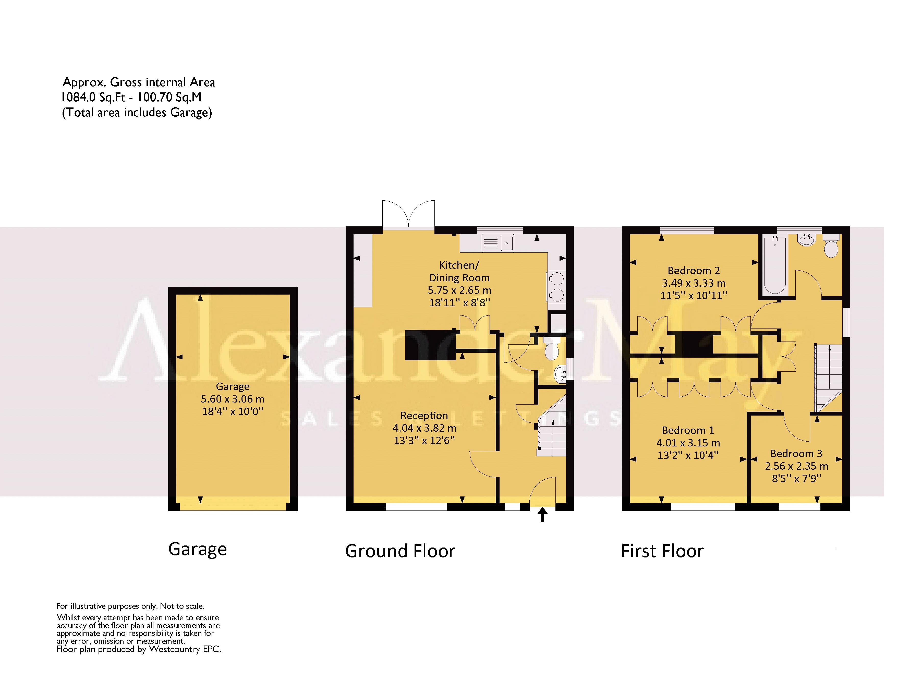 3 bed house for sale in Lampton Road, Bristol - Property Floorplan