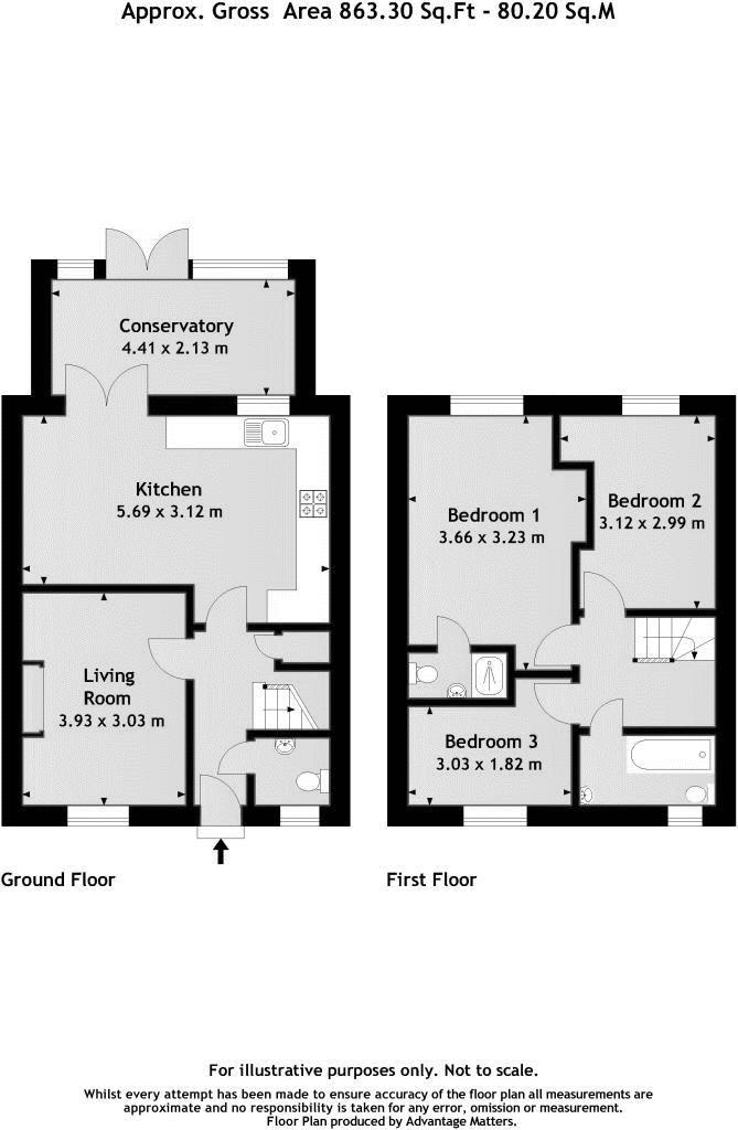 3 bed house for sale in Blackcurrant Drive, Bristol - Property Floorplan