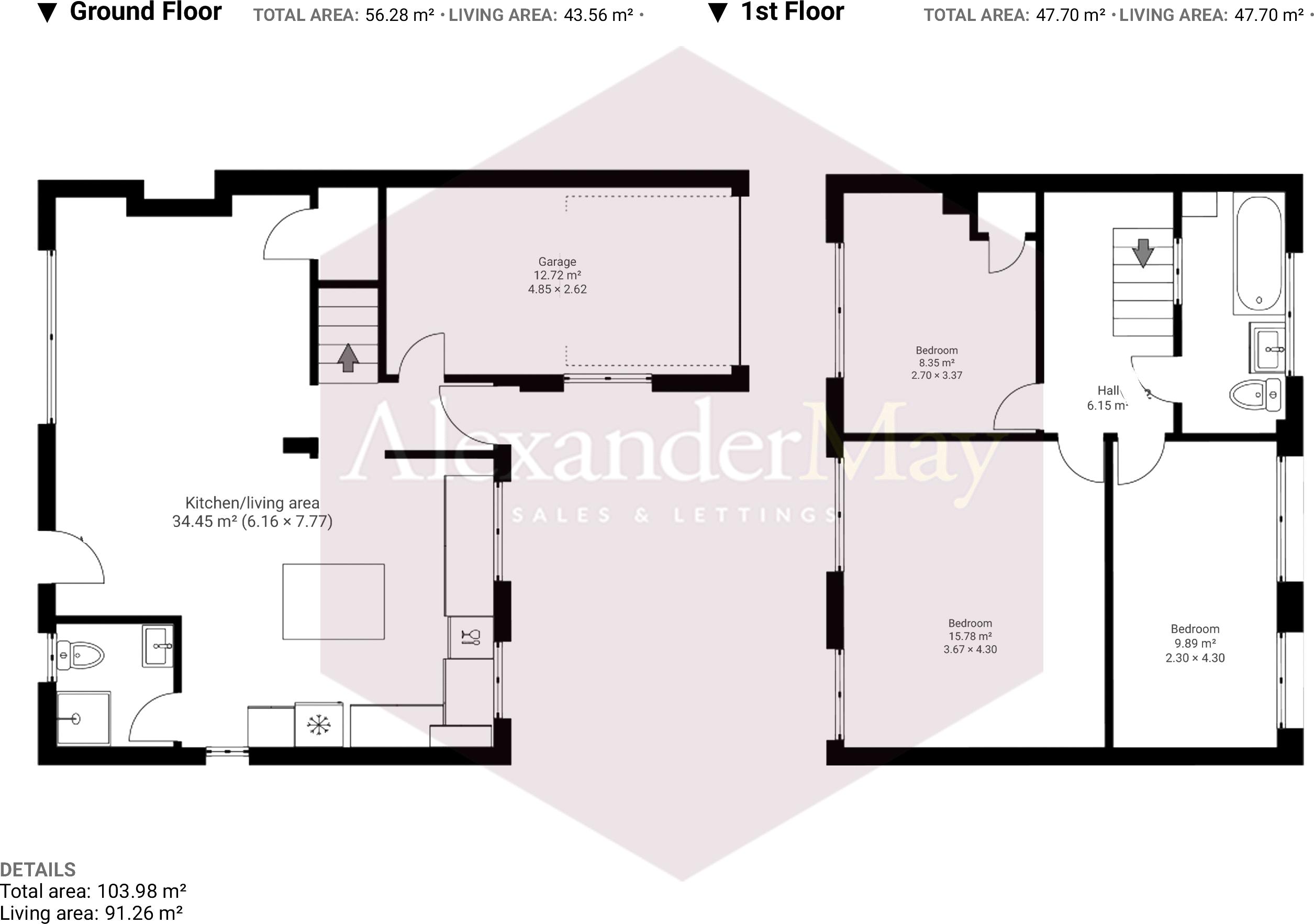 3 bed house for sale in Yeomeads, Bristol - Property Floorplan