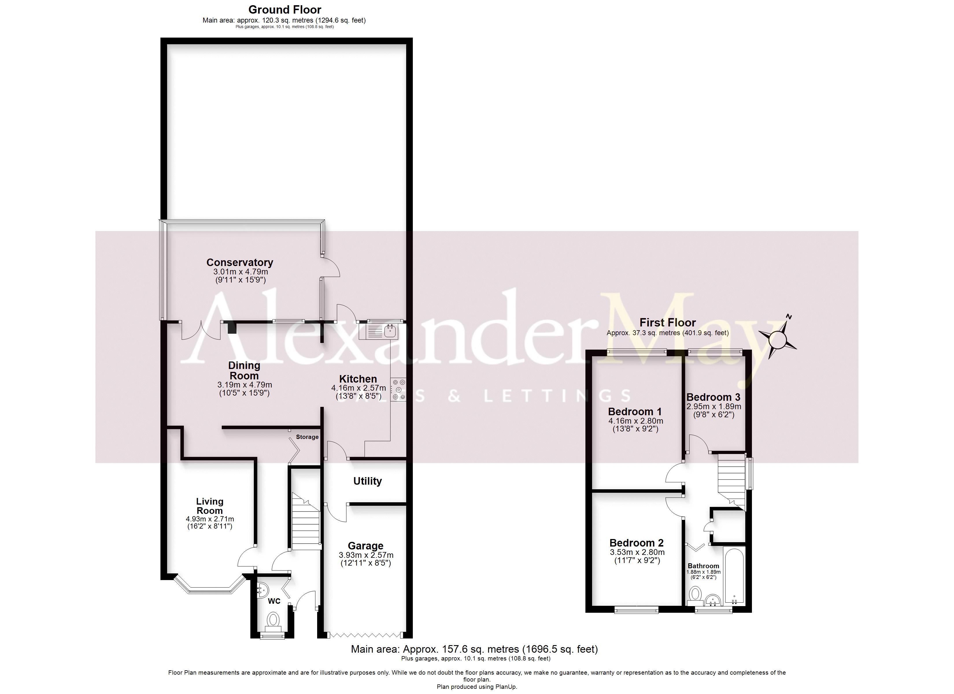 3 bed house for sale in Brook Close, Bristol - Property Floorplan
