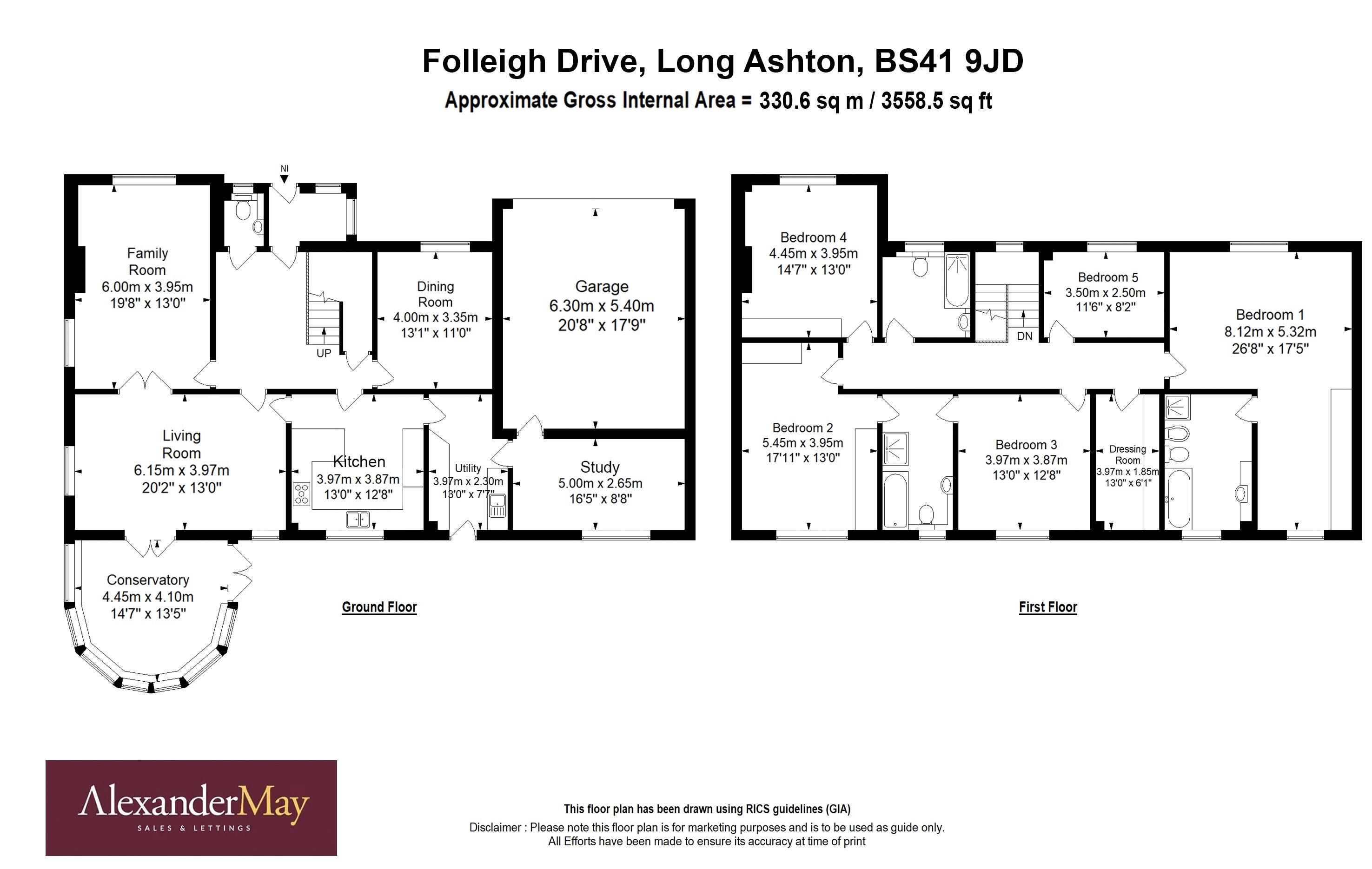 5 bed house for sale in Folleigh Drive, Bristol - Property Floorplan