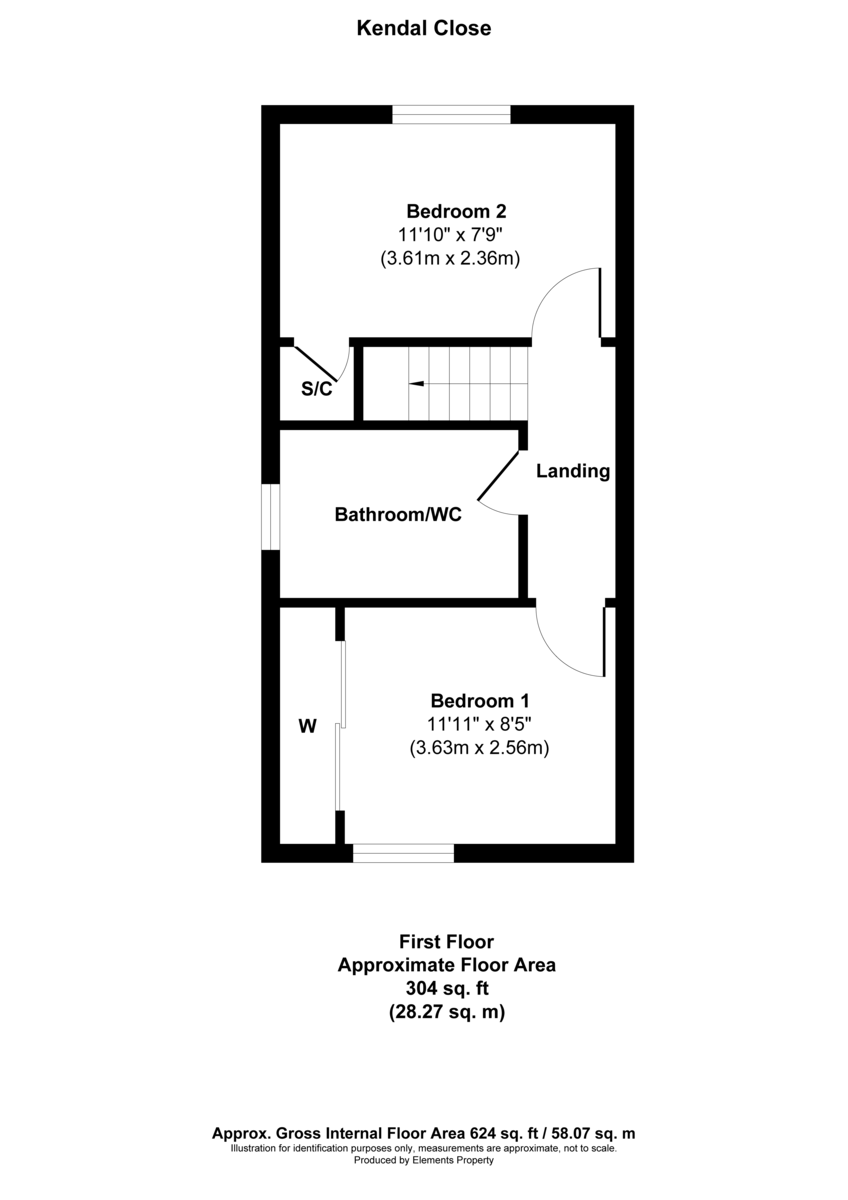 2 bed end of terrace house for sale in Kendal Close, Feltham - Property Floorplan