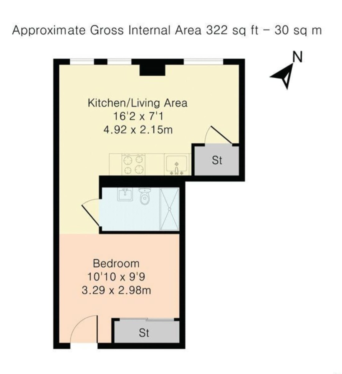 1 bed flat for sale in Douglas Road, Hounslow - Property Floorplan