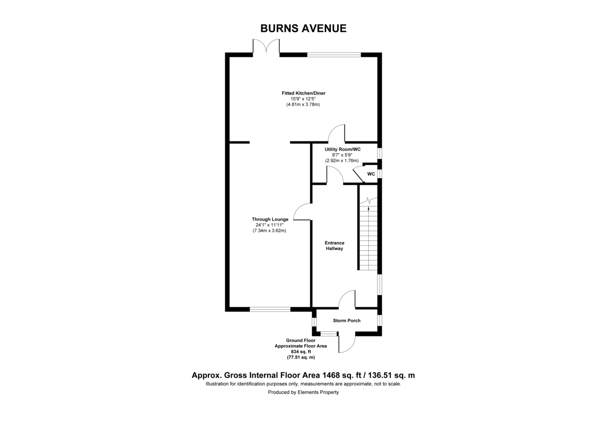3 bed semi-detached house for sale in Burns Avenue, Feltham - Property Floorplan