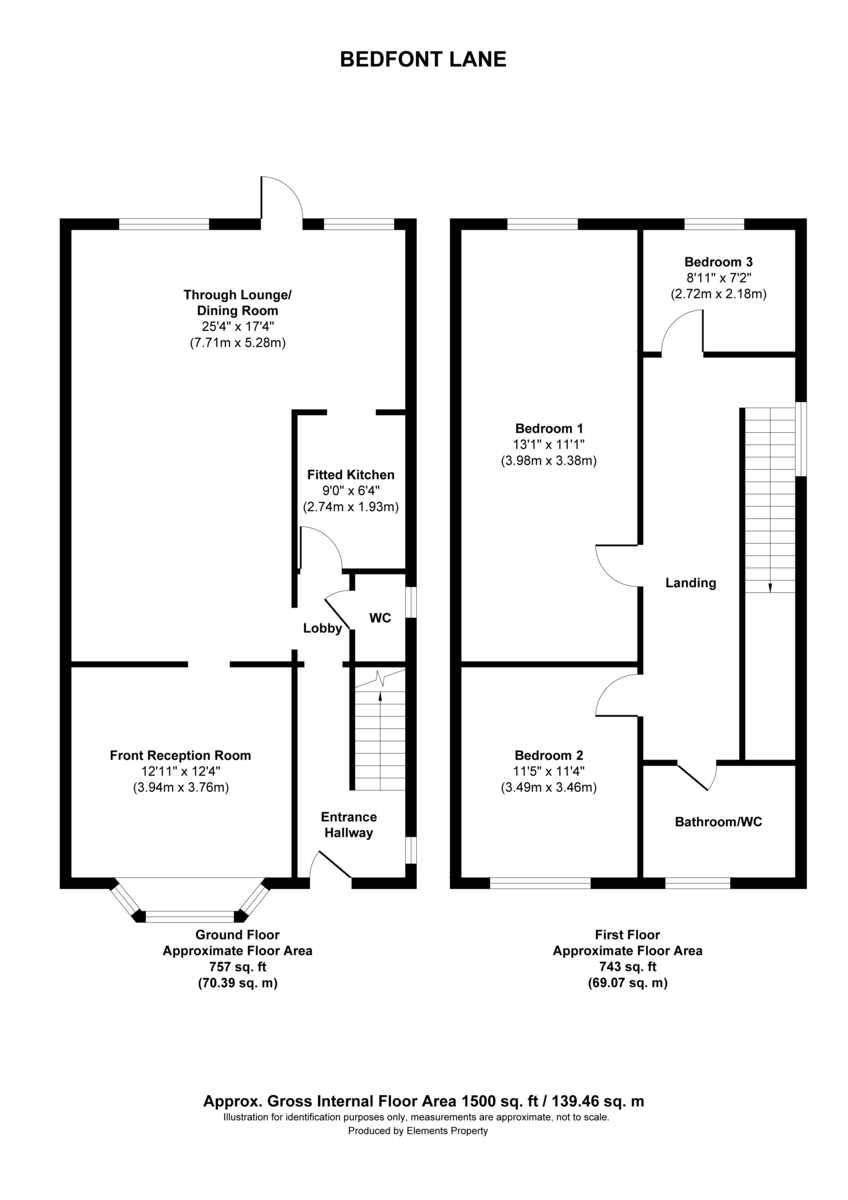 3 bed semi-detached house for sale in Bedfont Lane, Feltham - Property Floorplan