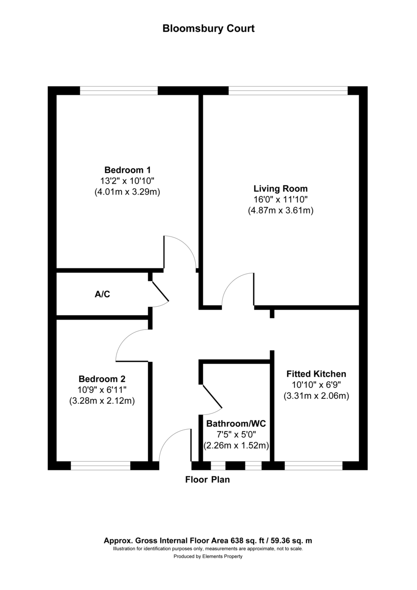2 bed flat for sale in Bath Road, Hounslow - Property Floorplan