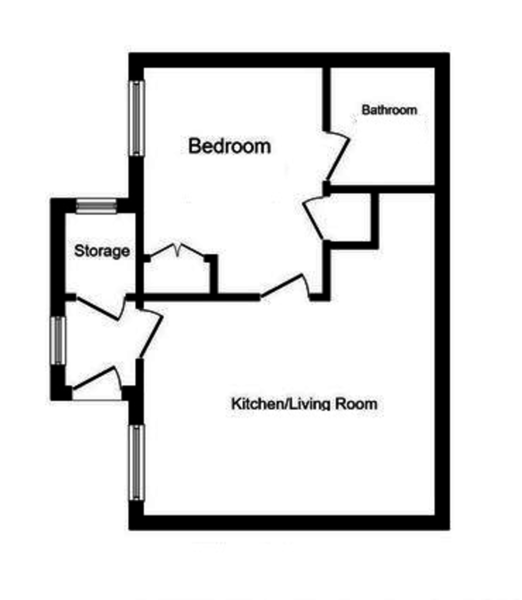 1 bed flat to rent in Adams Square, Kent - Property Floorplan