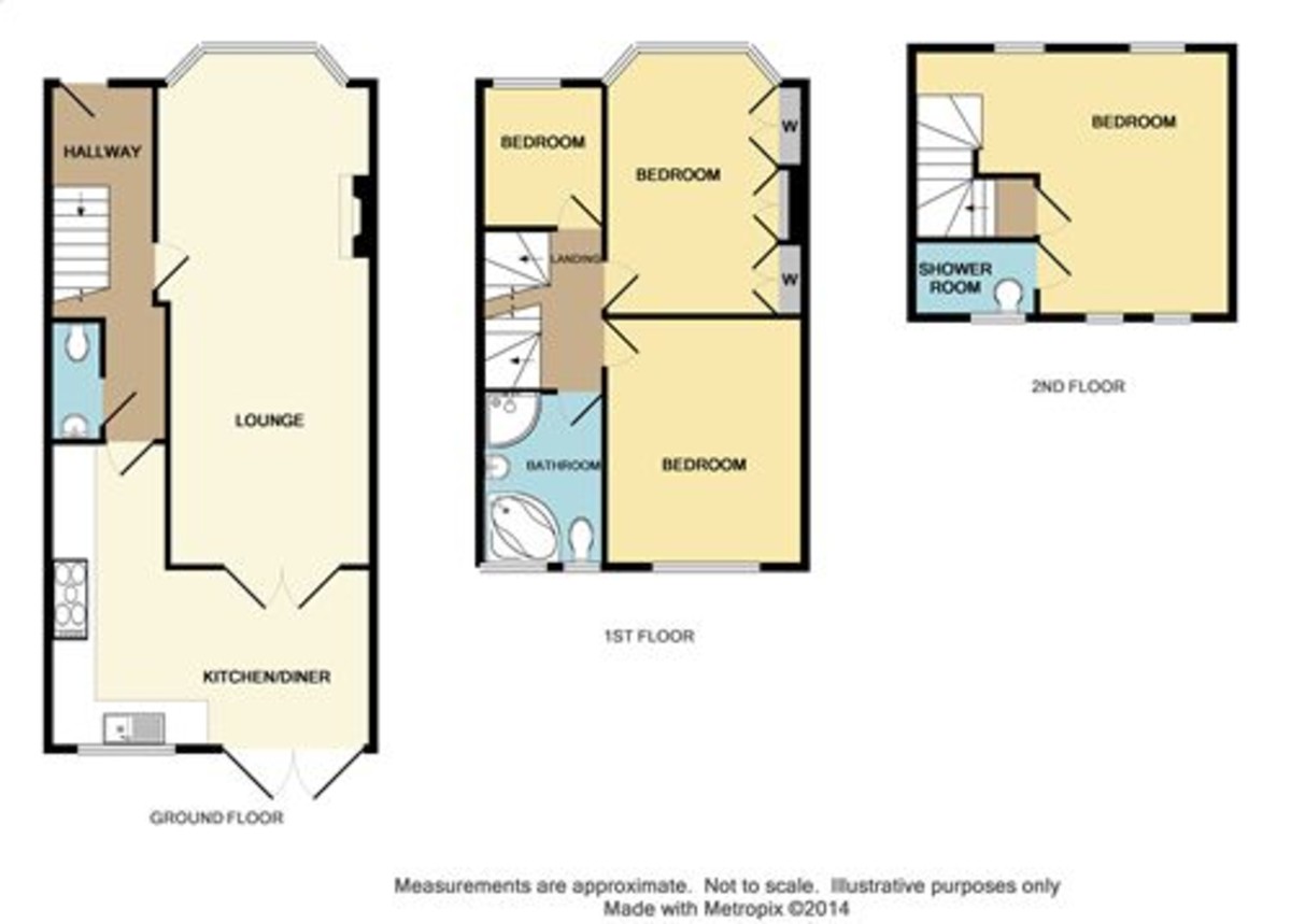 4 bed terraced house to rent in Halfway Street, Kent - Property Floorplan