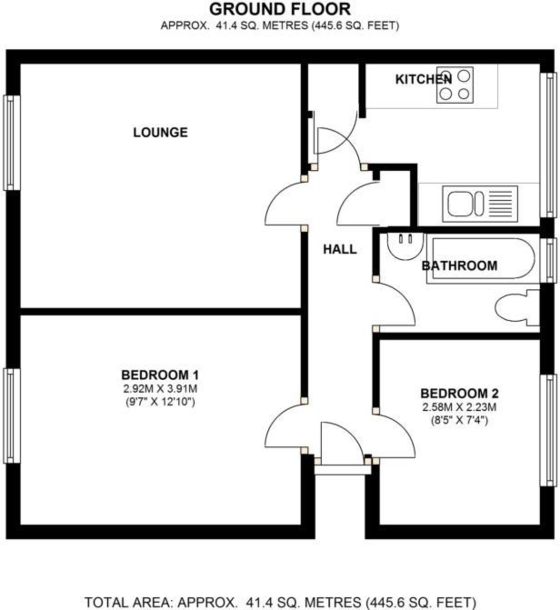 2 bed flat to rent in Jubilee Way, Sidcup, DA14 4JP - Property floorplan