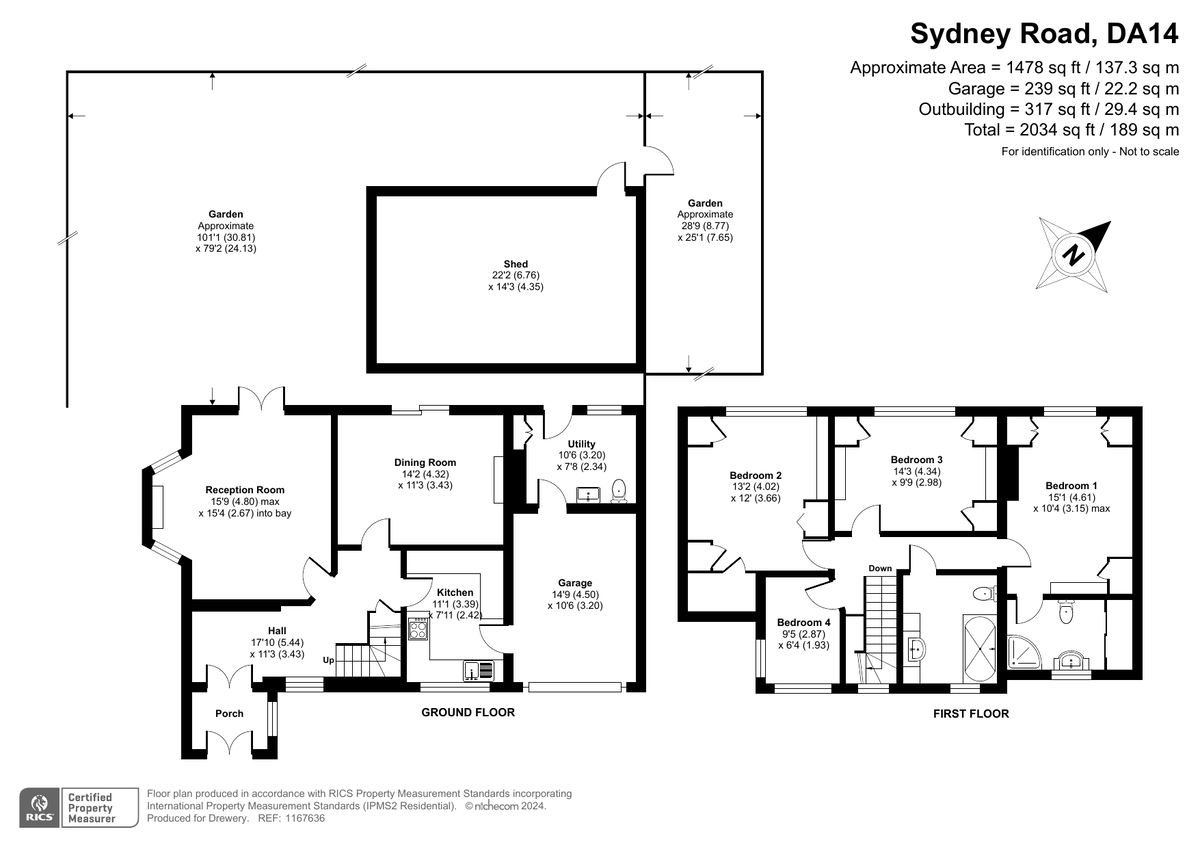 4 bed detached house for sale in Sydney Road, Sidcup - Property Floorplan