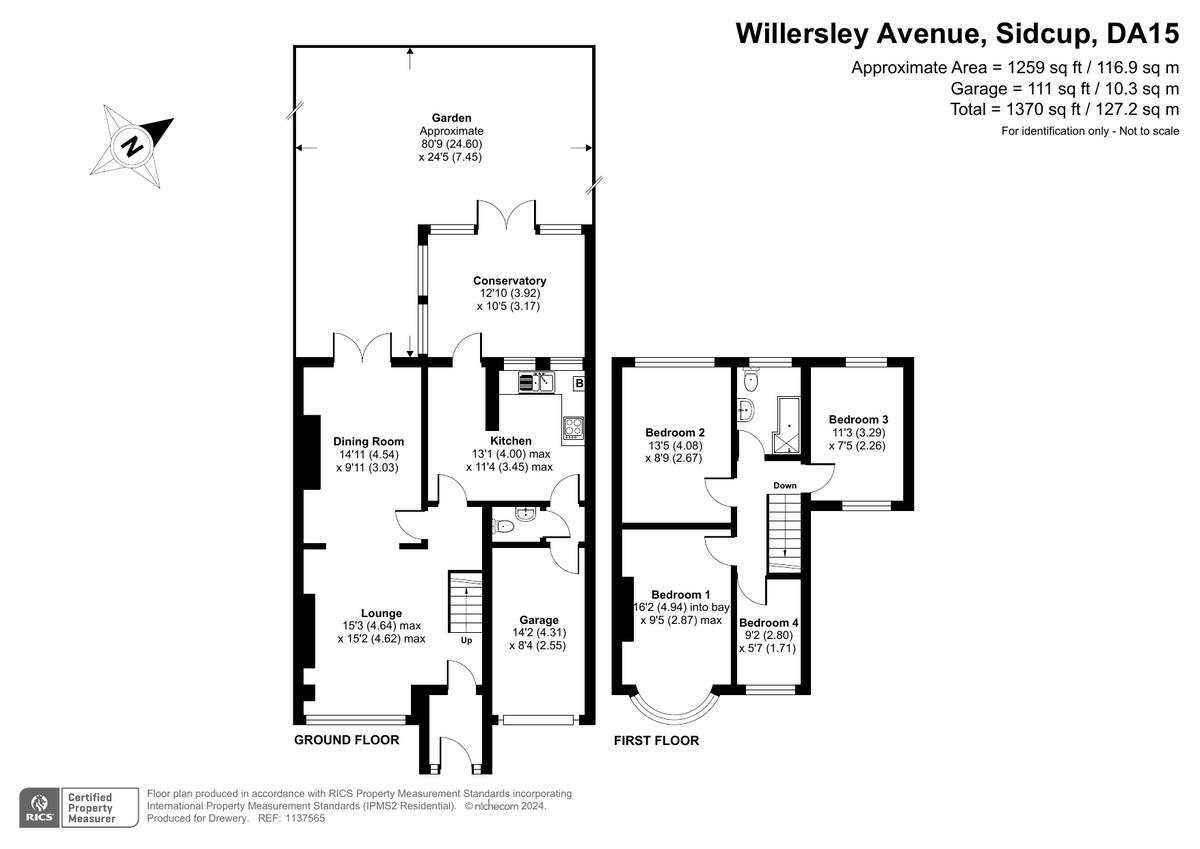 4 bed semi-detached house for sale in Willersley Avenue, Sidcup - Property Floorplan