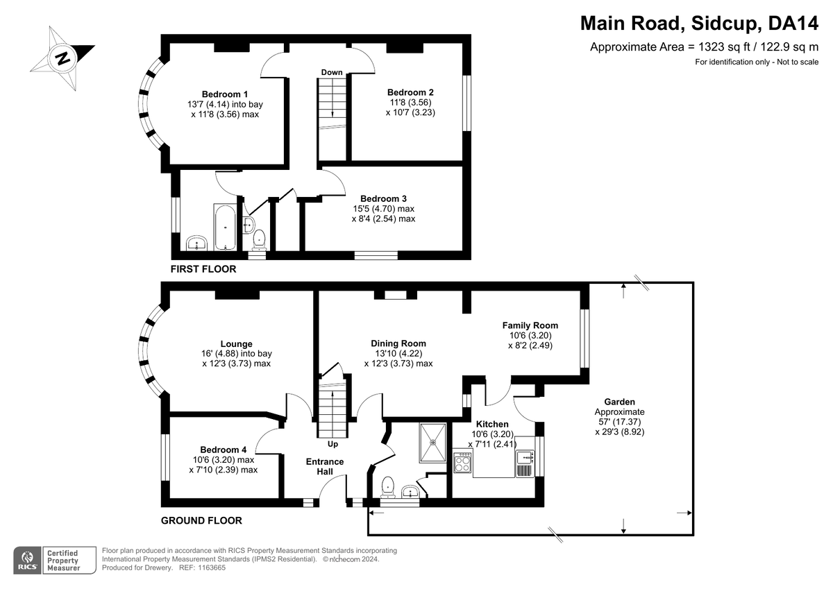 4 bed semi-detached house for sale in Main Road, Sidcup - Property Floorplan