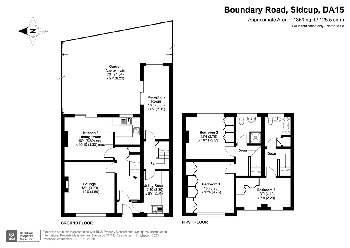 3 bed semi-detached house for sale in Boundary Road, Sidcup - Property Floorplan