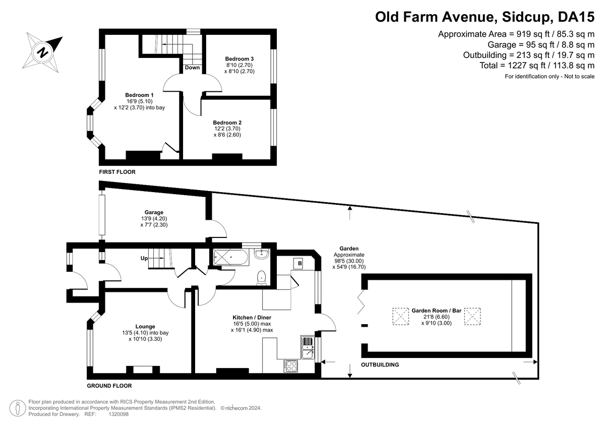 3 bed semi-detached house for sale in Old Farm Avenue, Sidcup, DA15 8AR - Property floorplan