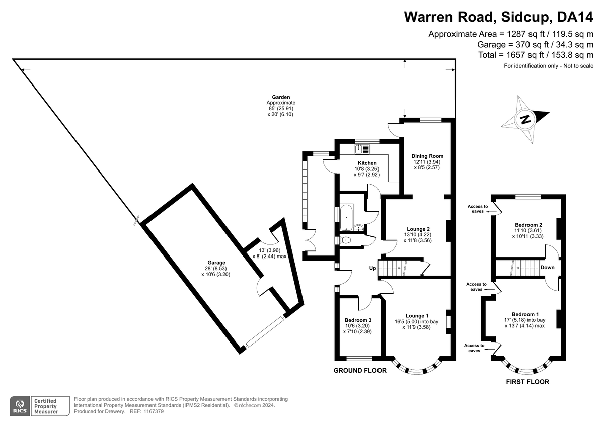 3 bed semi-detached house for sale in Warren Road, Sidcup - Property Floorplan