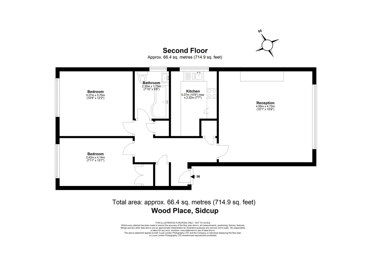 2 bed flat for sale in Chislehurst Road, Sidcup - Property Floorplan