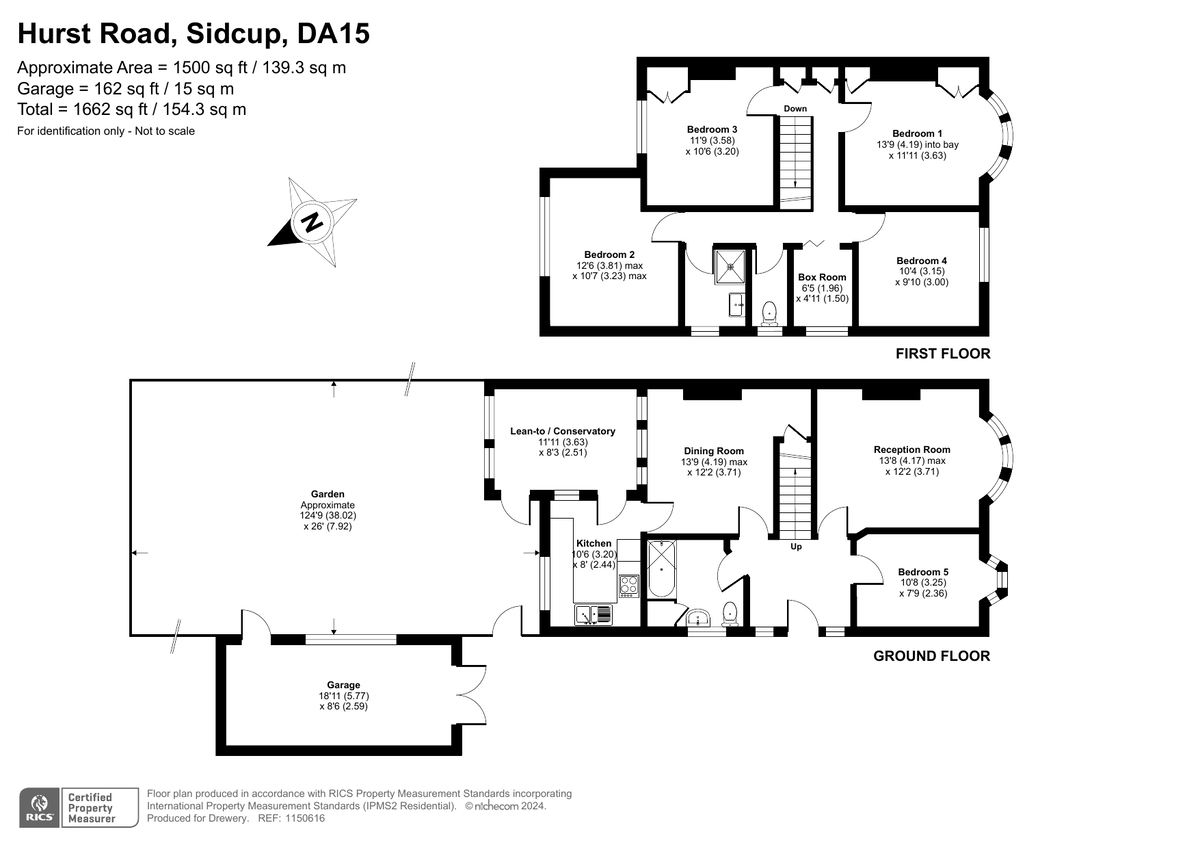 5 bed semi-detached house for sale in Hurst Road, Sidcup - Property Floorplan