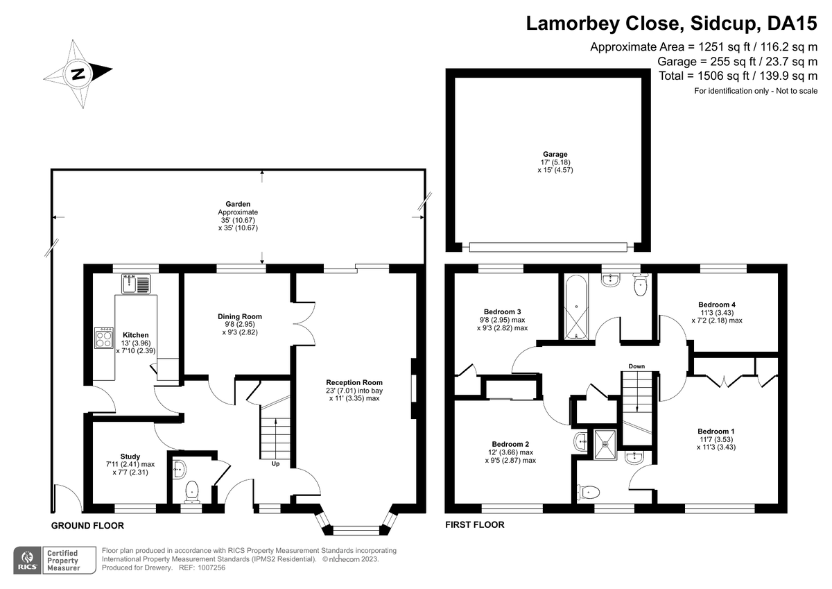 4 bed detached house for sale in Lamorbey Close, Sidcup - Property Floorplan