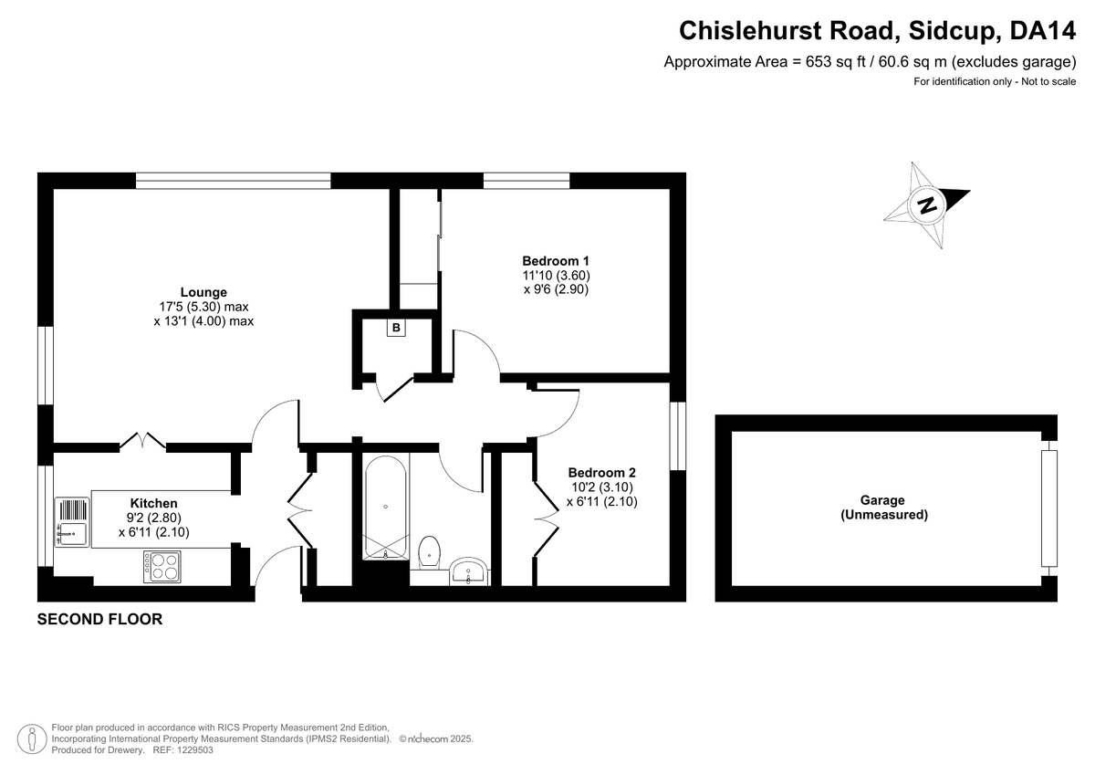 2 bed flat for sale in Chislehurst Road, Sidcup - Property Floorplan