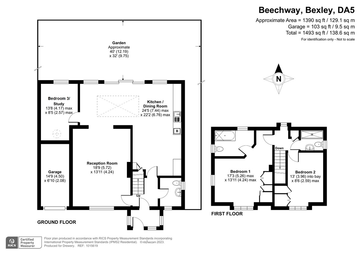 3 bed detached house for sale in Beechway, Bexley - Property Floorplan