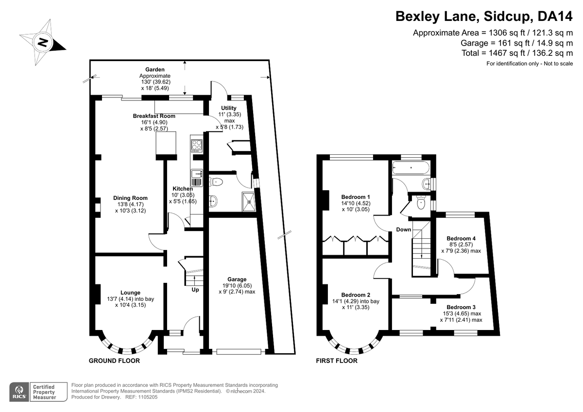 4 bed semi-detached house for sale in Bexley Lane, Sidcup - Property Floorplan