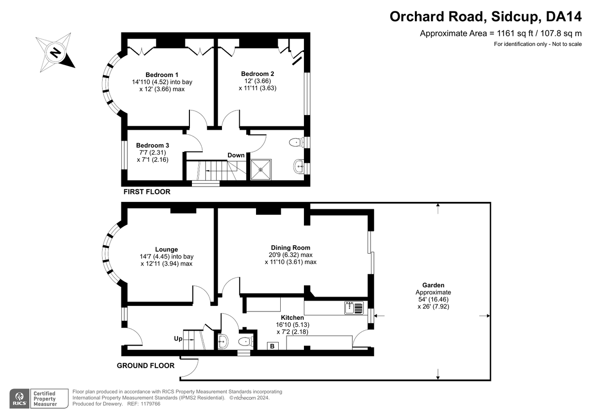 3 bed semi-detached house for sale in Orchard Road, Sidcup - Property Floorplan